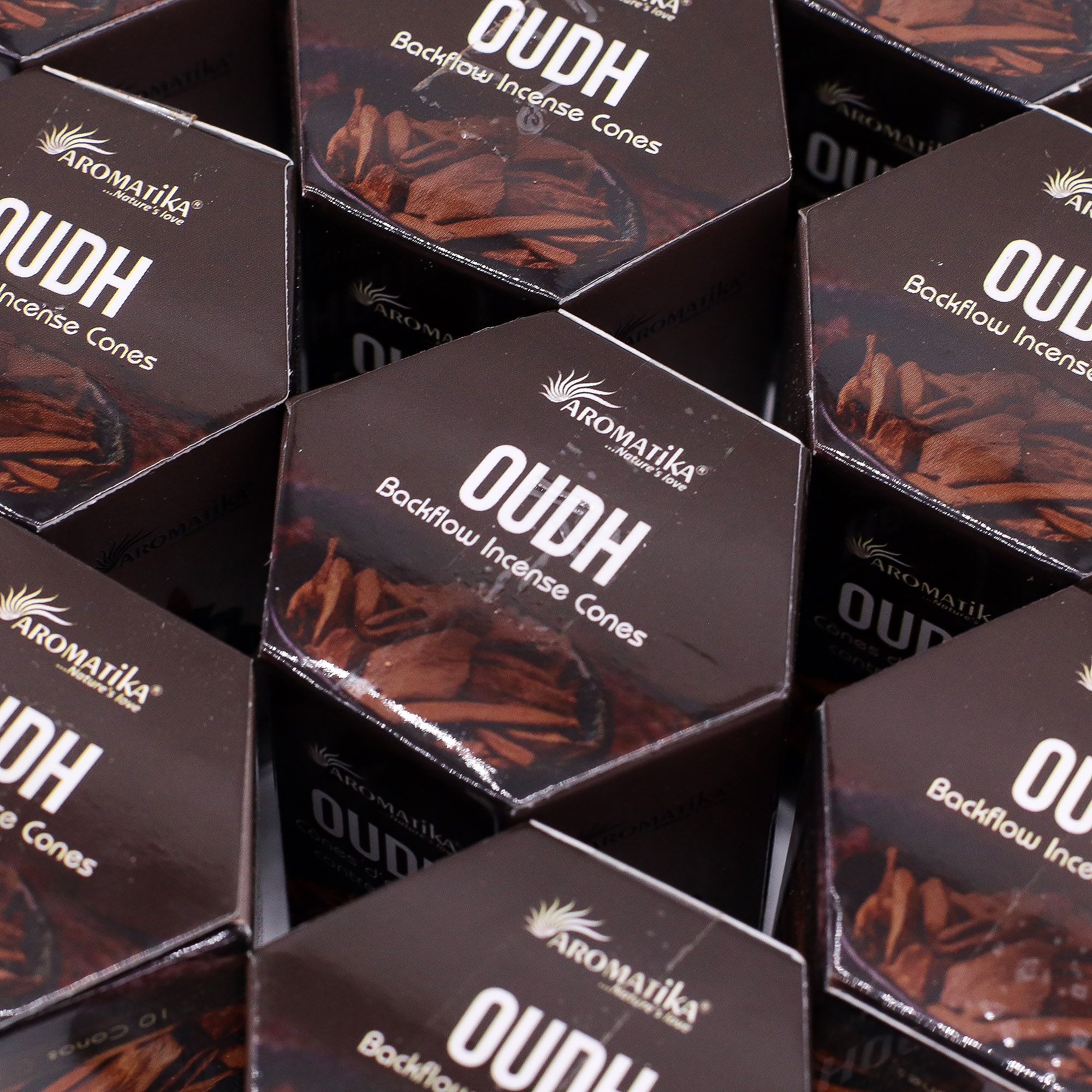 Pack of 10 Masala Backflow Incense - Oudh