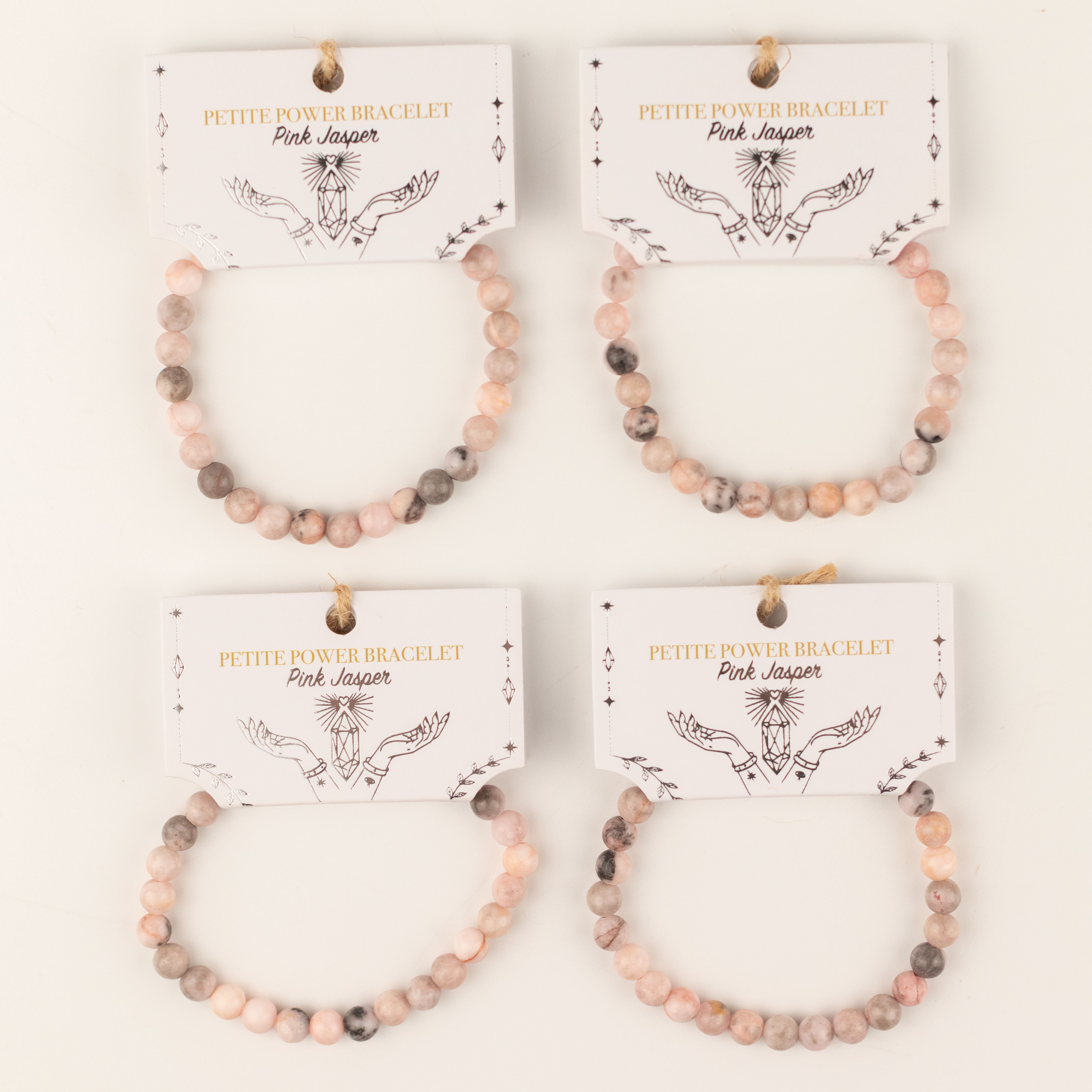 Petite Power Bracelet (17cmx6mm) - Pink Jasper