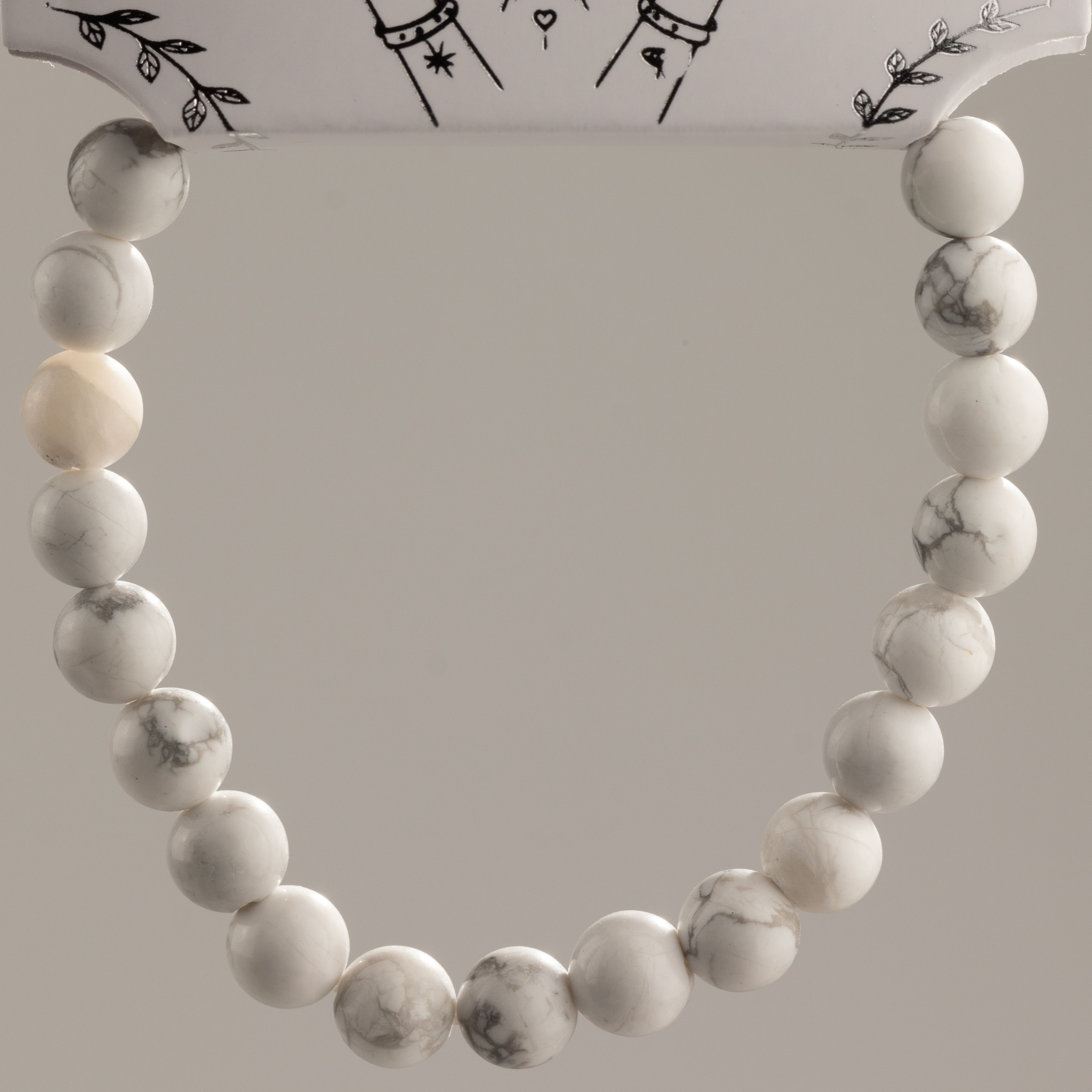 Petite Power Bracelet (17cmx6mm) - Howlite