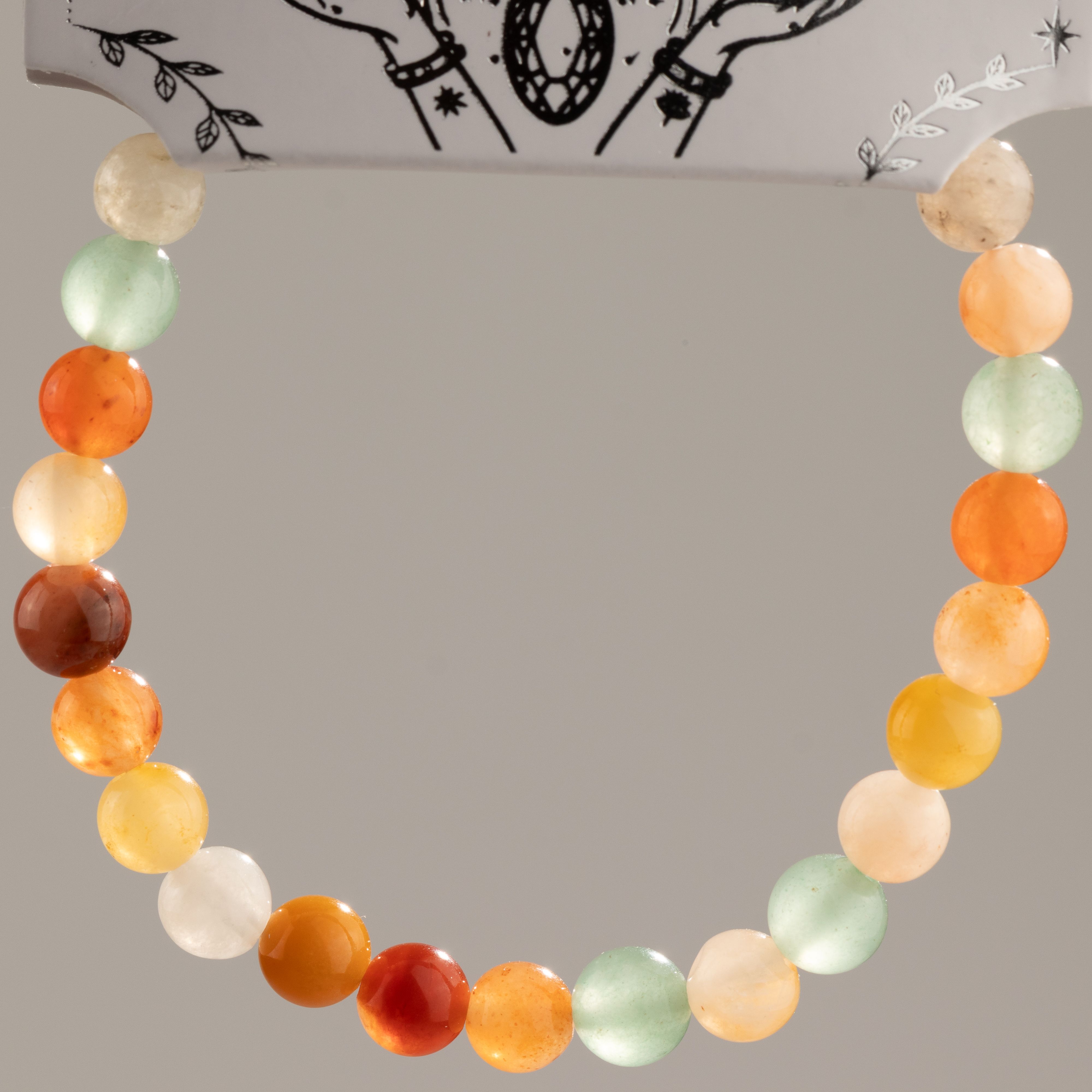 Petite Power Bracelet (17cmx6mm) - Rainbow Agate