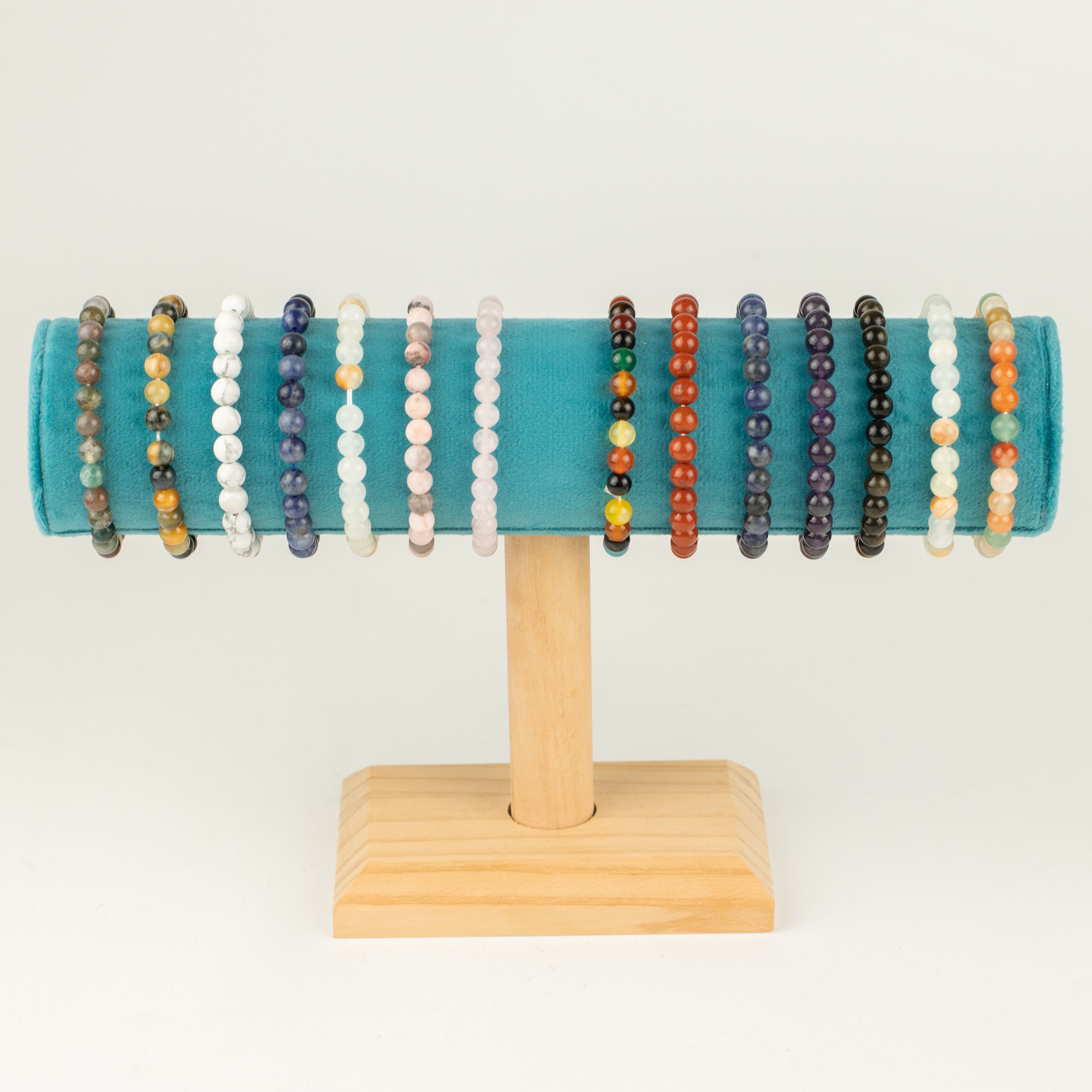 Petite Power Bracelet (17cmx6mm) - Rainbow Jade