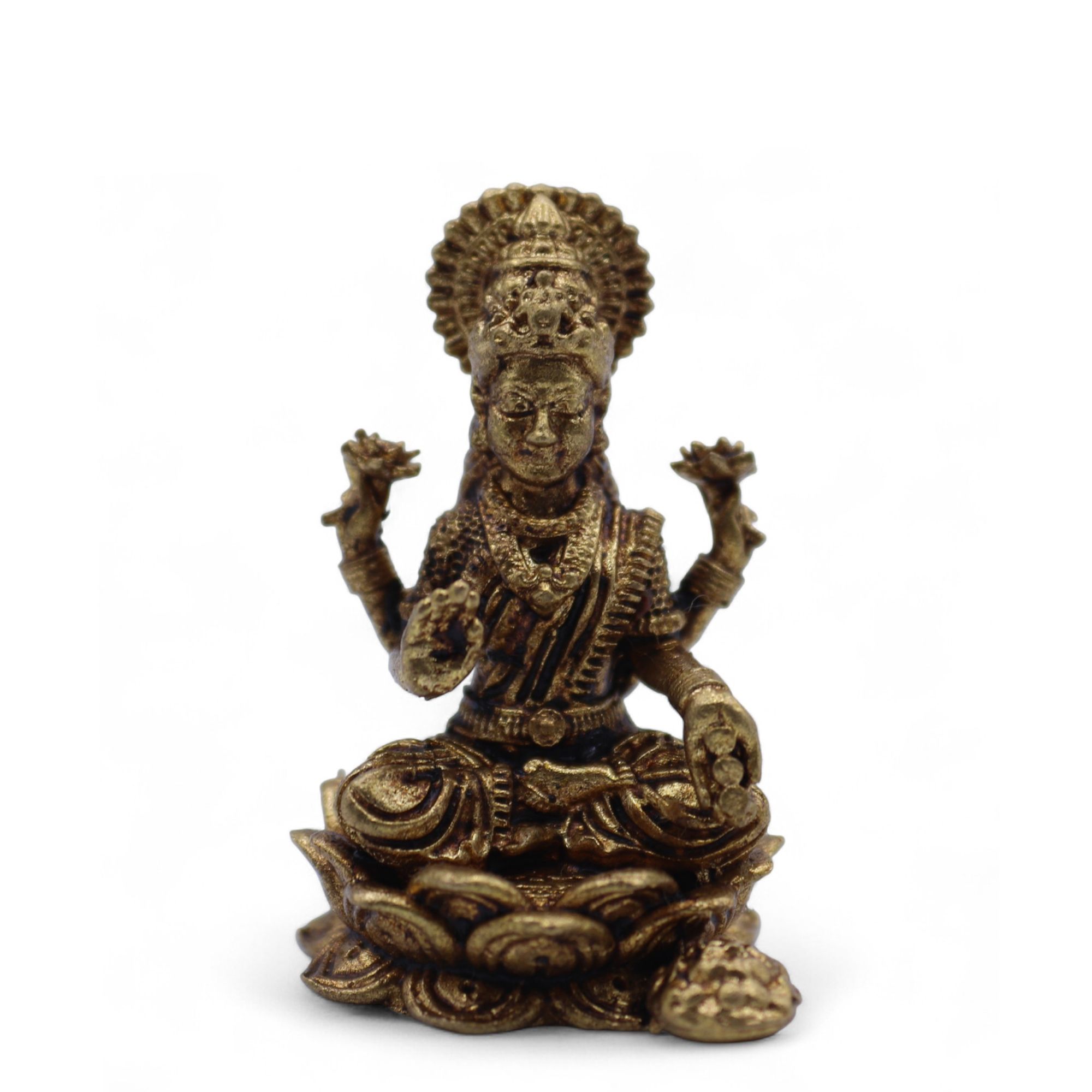 Brass Miniature Gods - Laxmi (11gms)  - 30mm