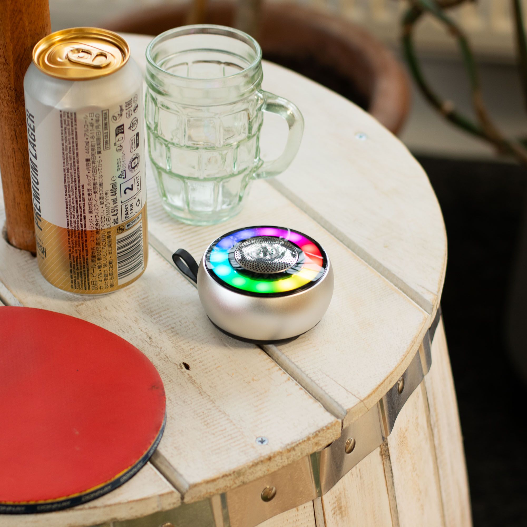 Silver Mandela Lighting Effect Mini Speaker