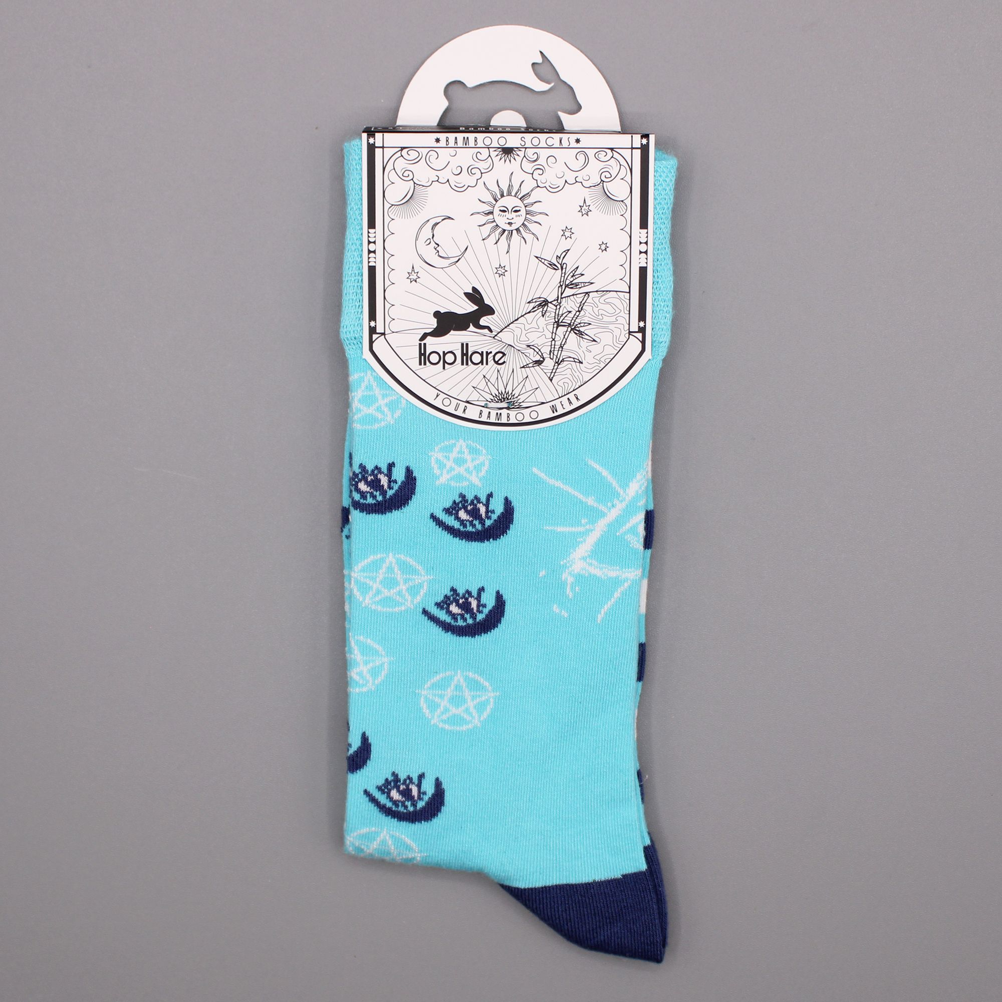 Hop Hare Bamboo Socks M/L - Pentagram and Evil Eye