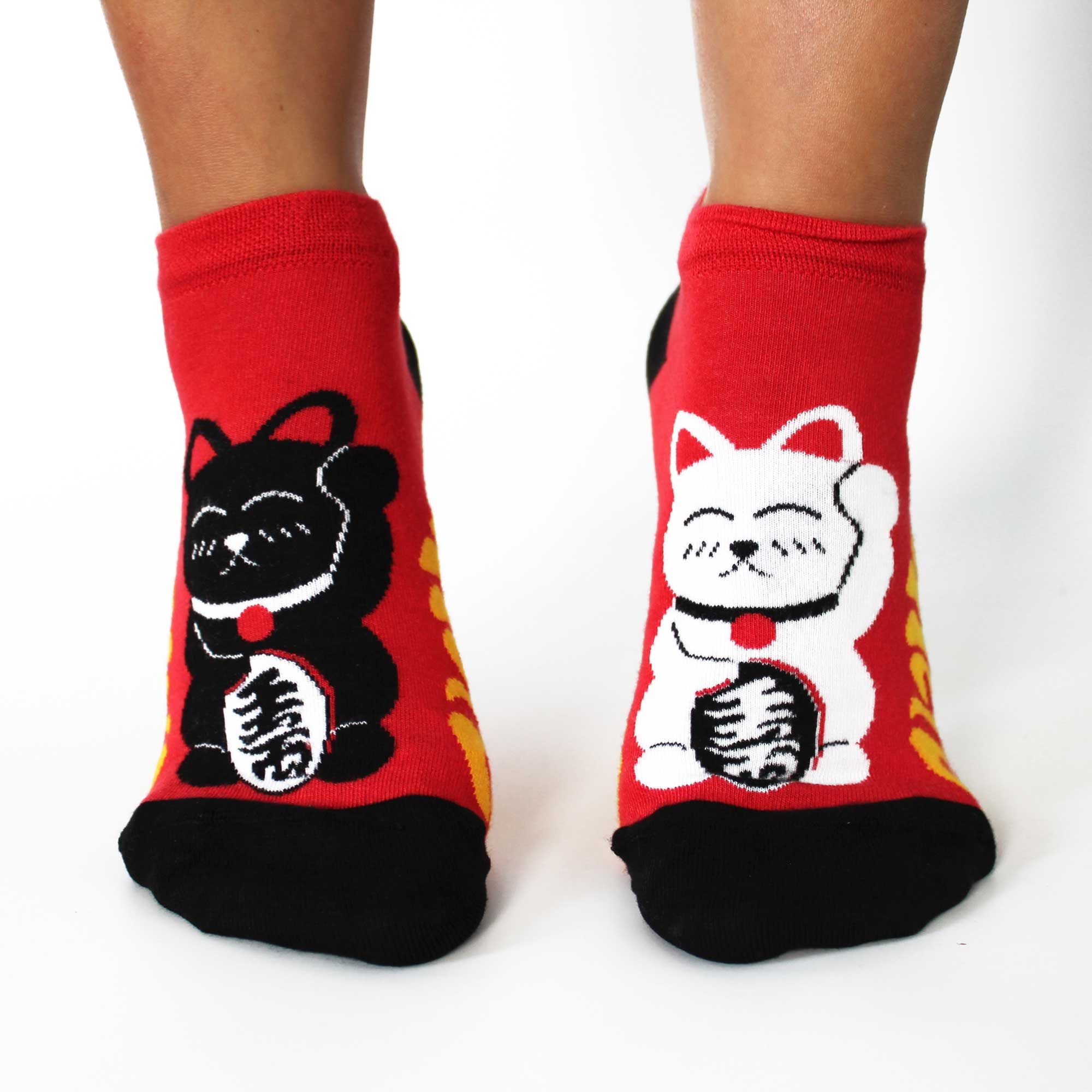 M/L Hop Hare Bamboo Socks Low (7.5-11.5) - Lucky Cat