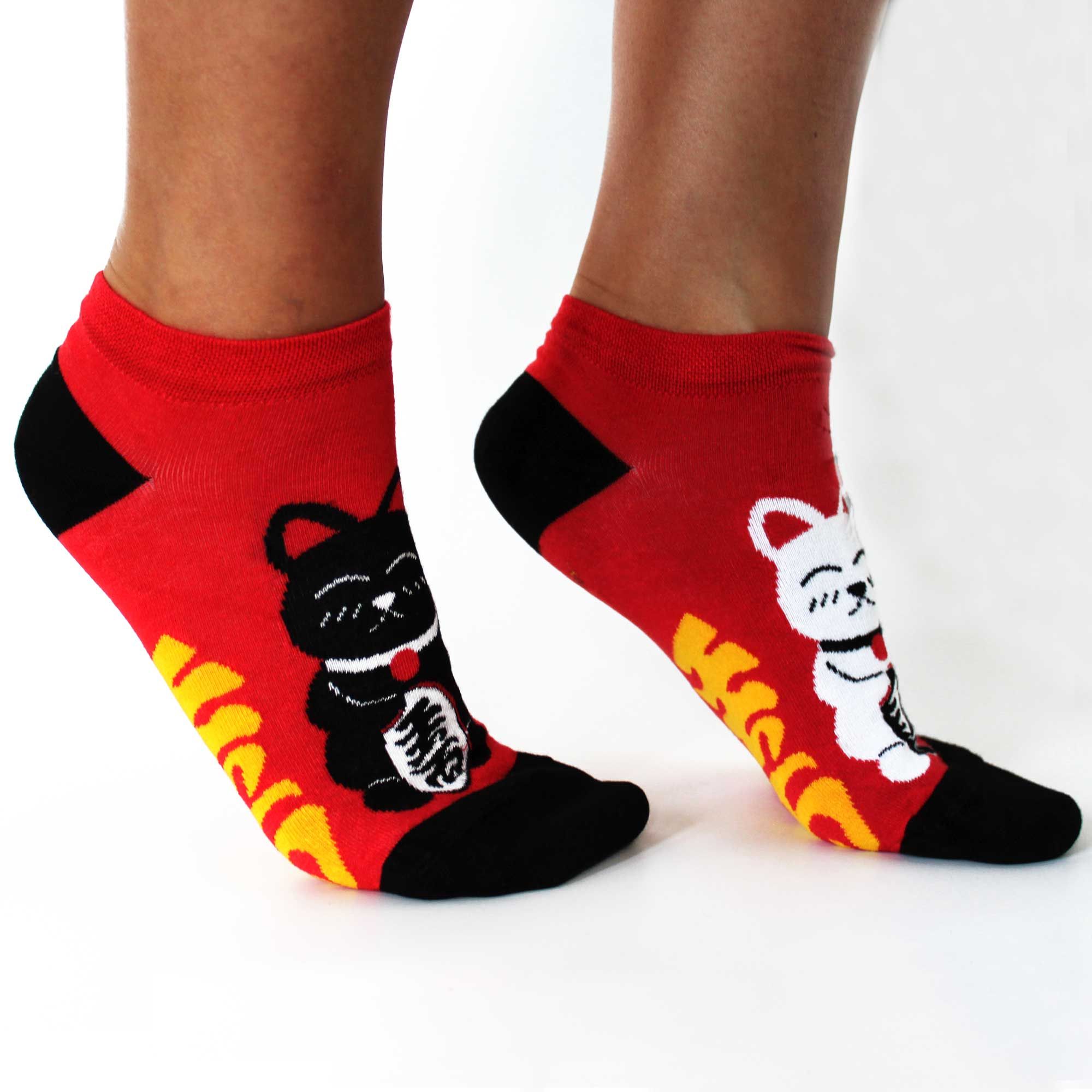 M/L Hop Hare Bamboo Socks Low (7.5-11.5) - Lucky Cat