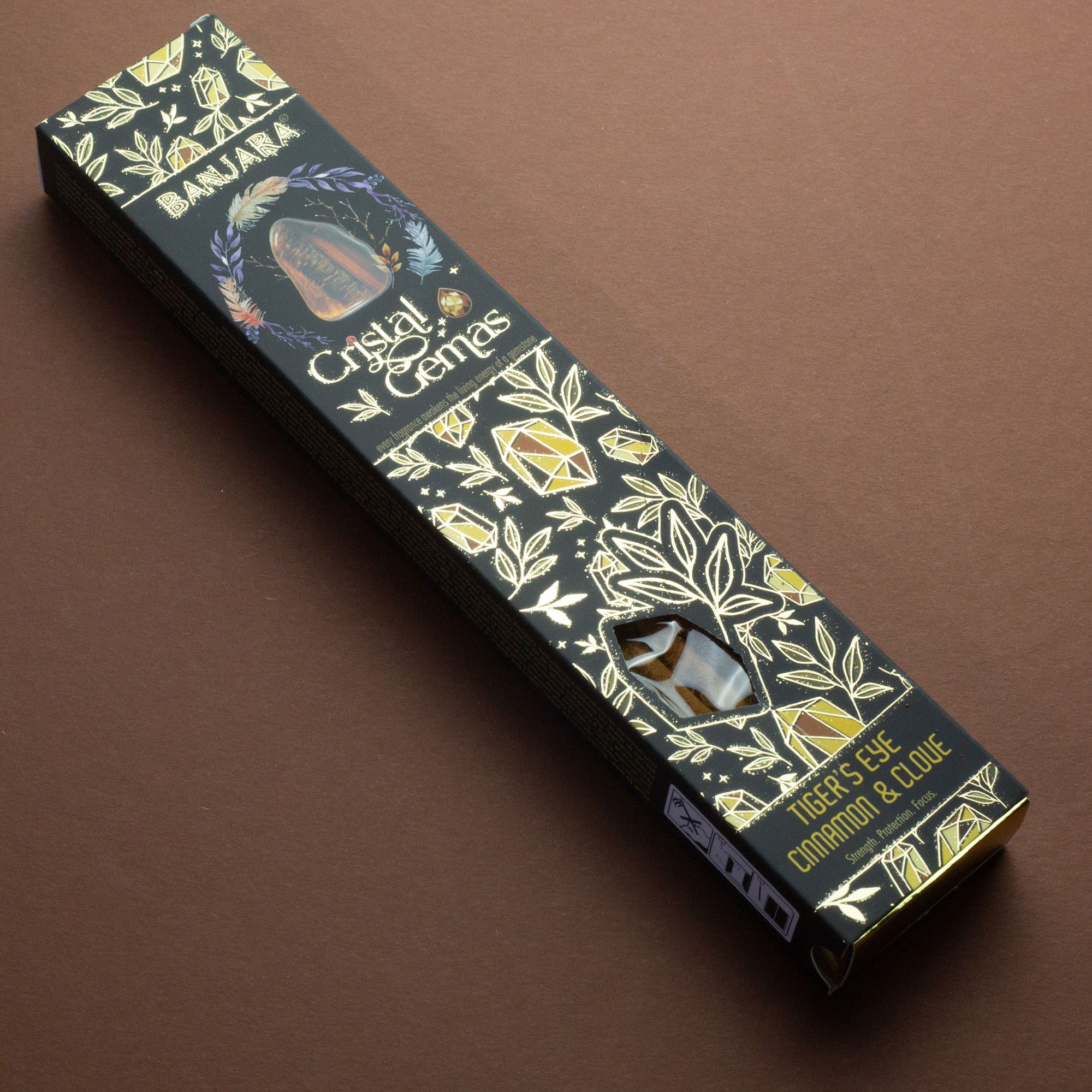 Banjara Cristal Gemas Incense Sticks - Tiger's Eye Cinnamon & Clove