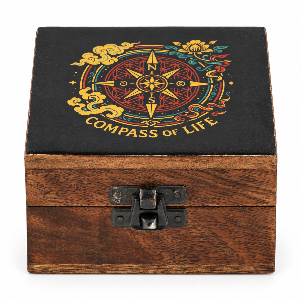 Small Enamelled Box -  Compass of Life