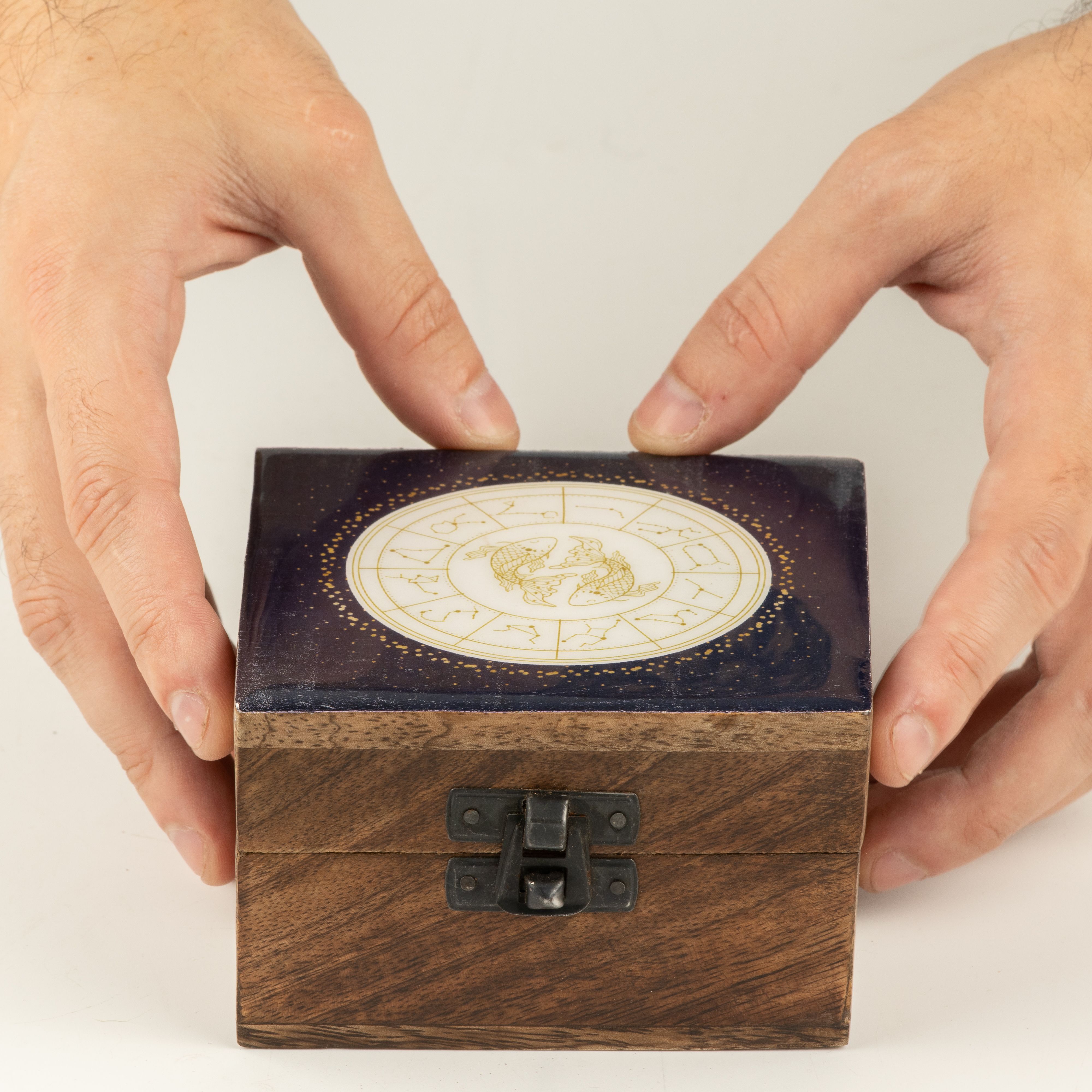 Small Enamelled Box -  Pisces