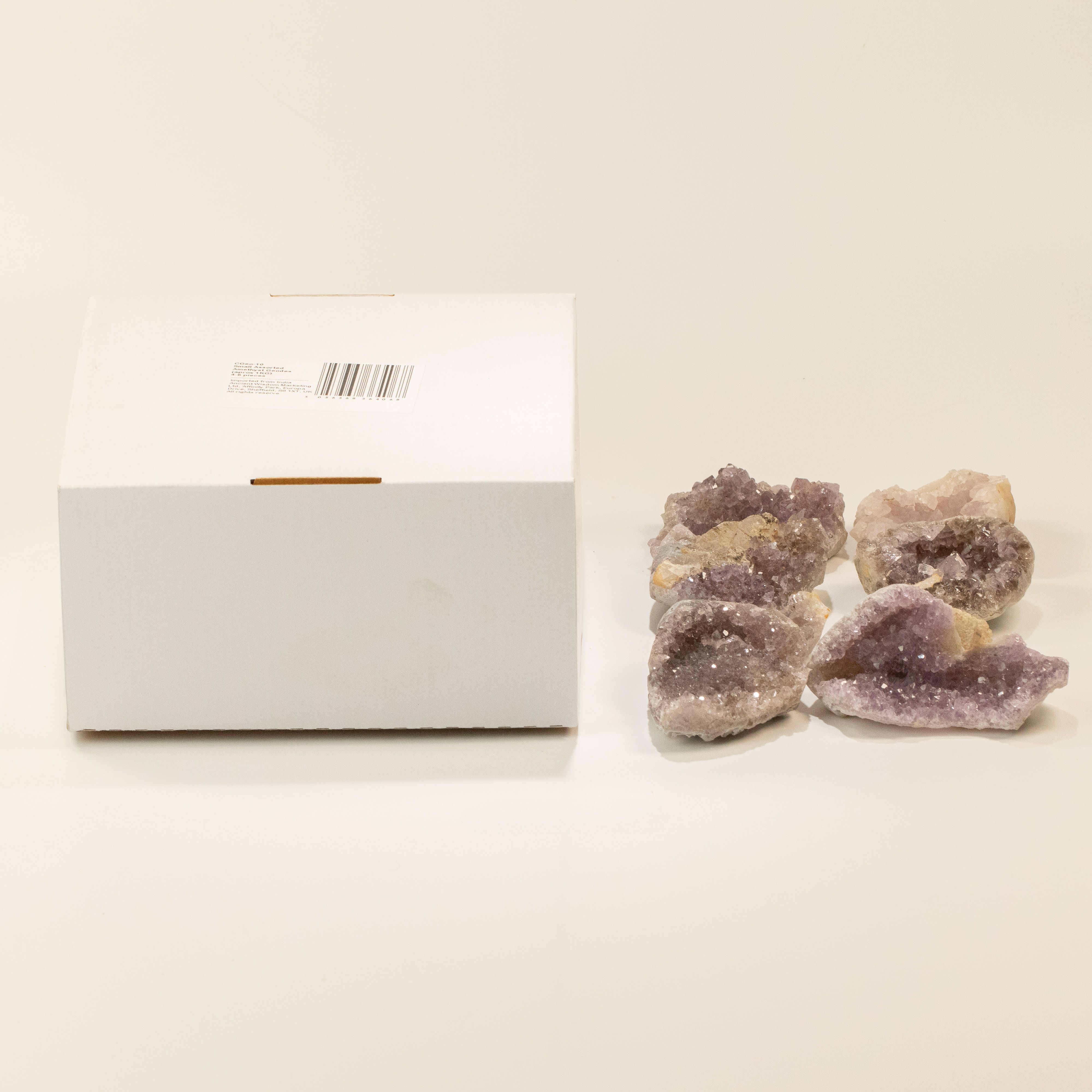 Small Assorted Amethyst Geodes - 3-5 cm   (aprox 1KG) 4-6 pieces
