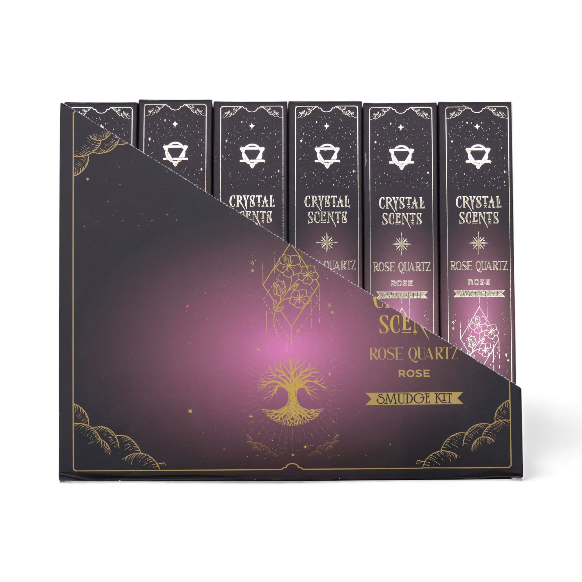 Rose Quartz Crystal Scents Smudge Incense - Rose