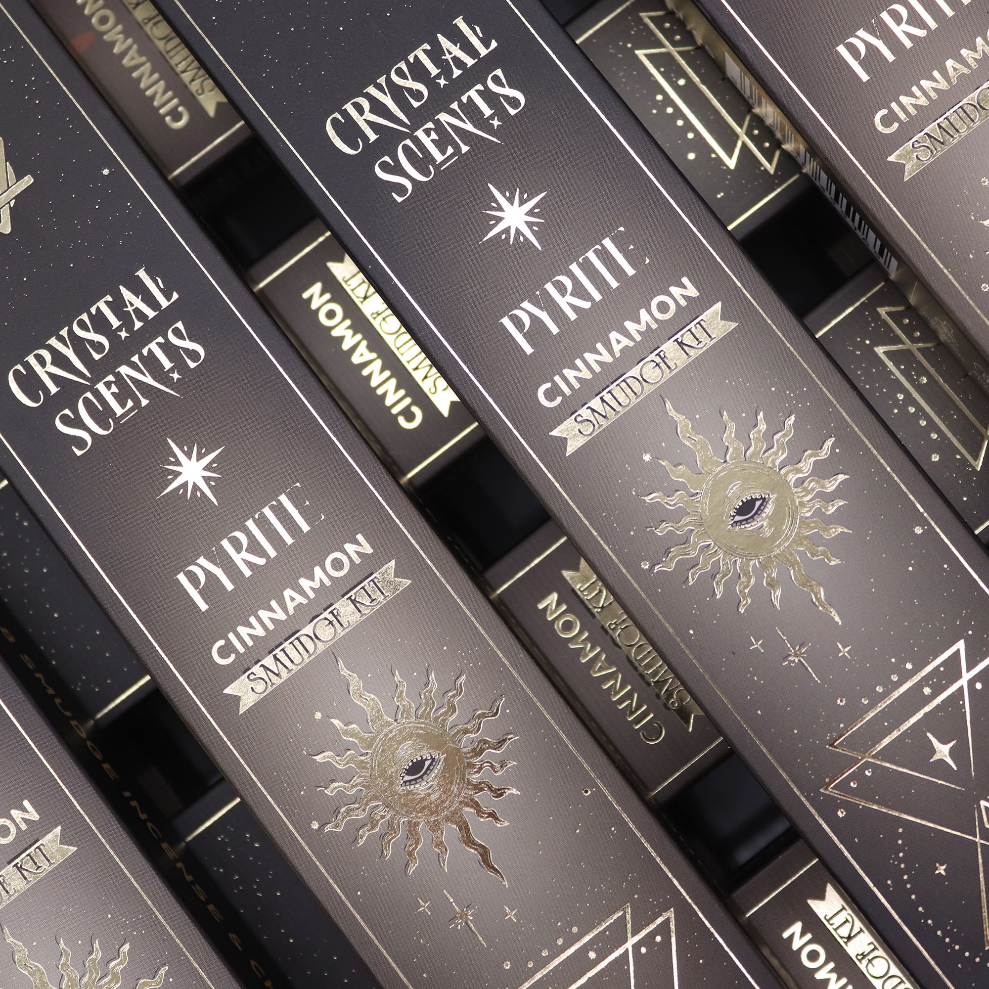 Pyrite Crystal Scents Smudge Incense - Cinnamon