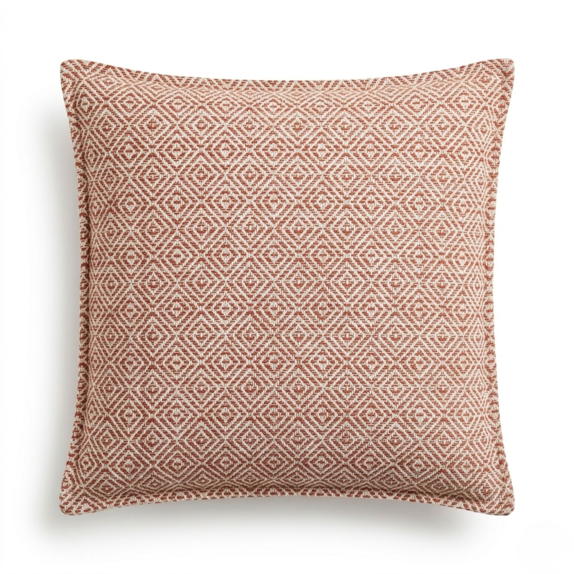Classic Cushion Cover - Burgundy Squares - 45x45cm