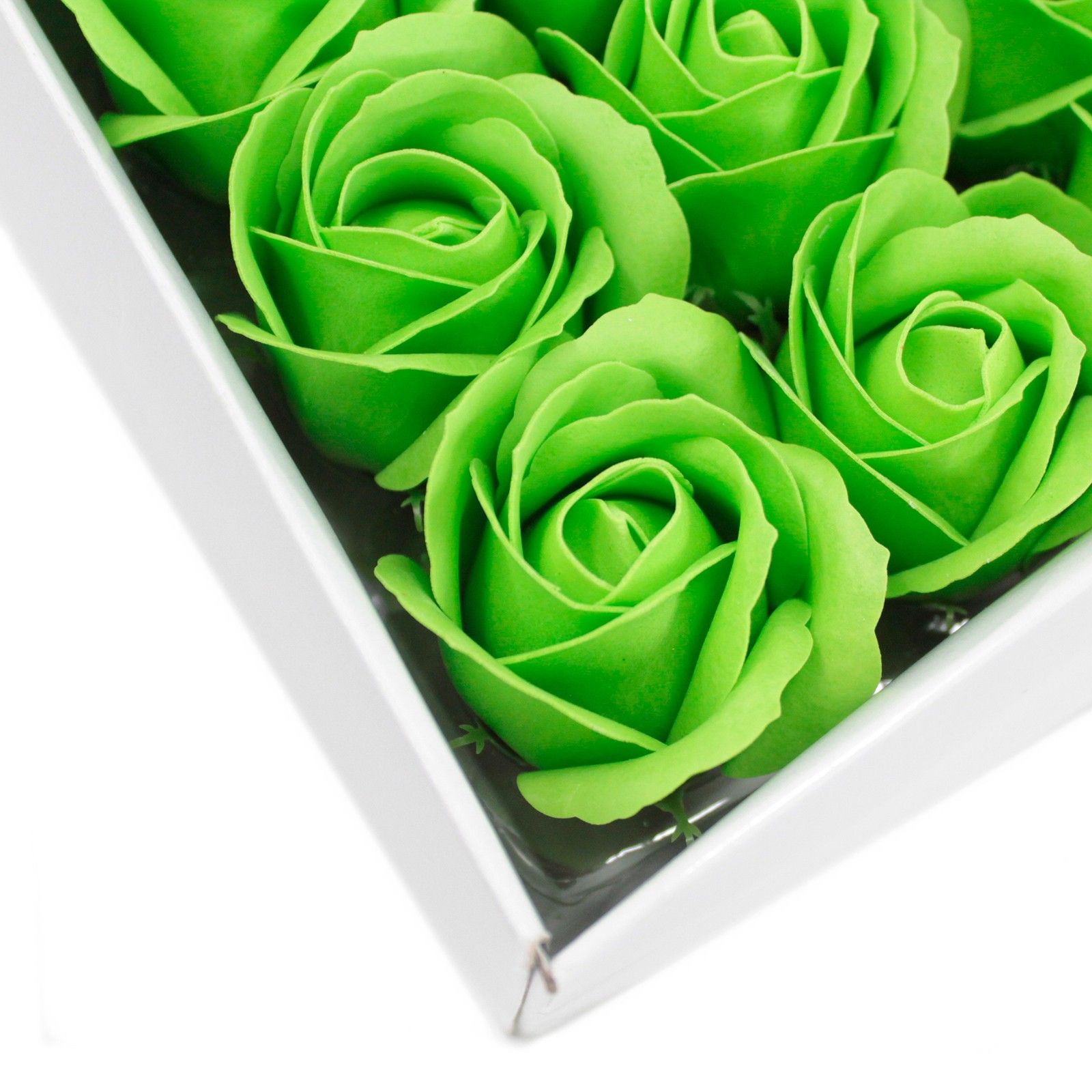 Craft Soap Flowers - Med Rose - Green