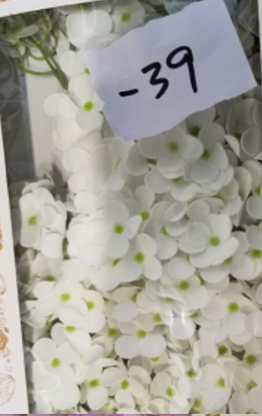 Craft Soap Flowers - Hyacinth Bean - White