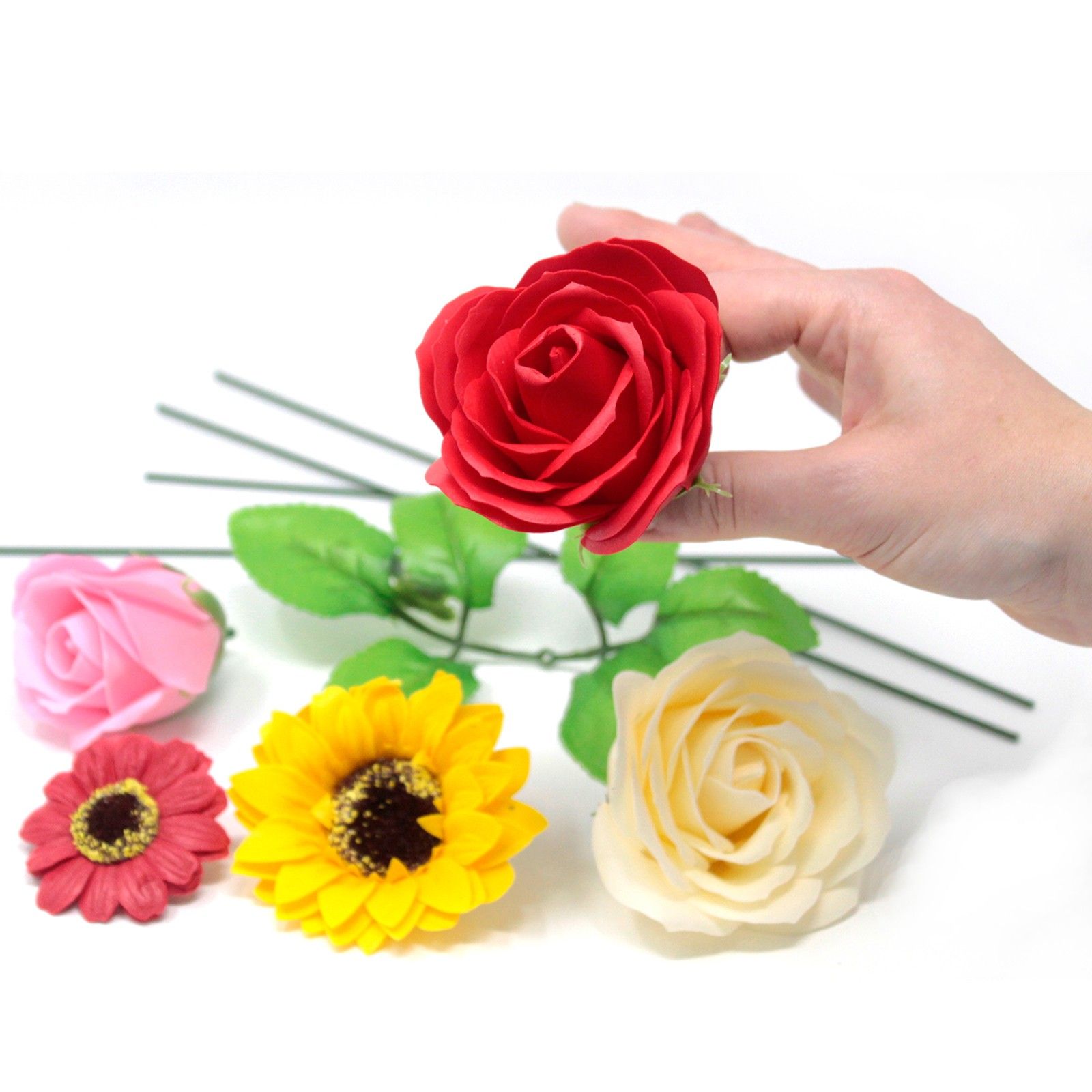 Craft Soap Flowers - Carnations - Violet