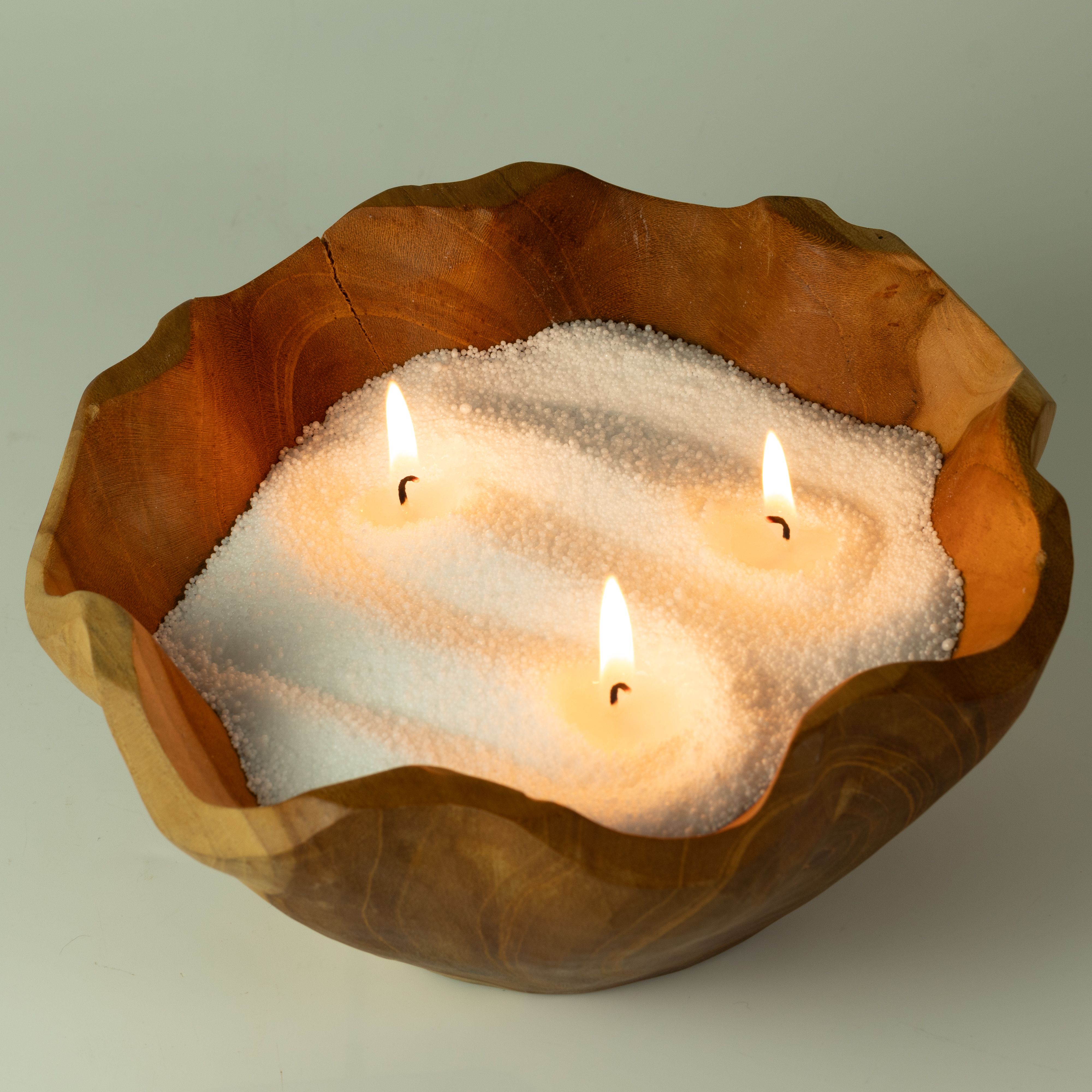 Fragranced Candle Sand - Mocha Brown - Crimson Crystal - 300g