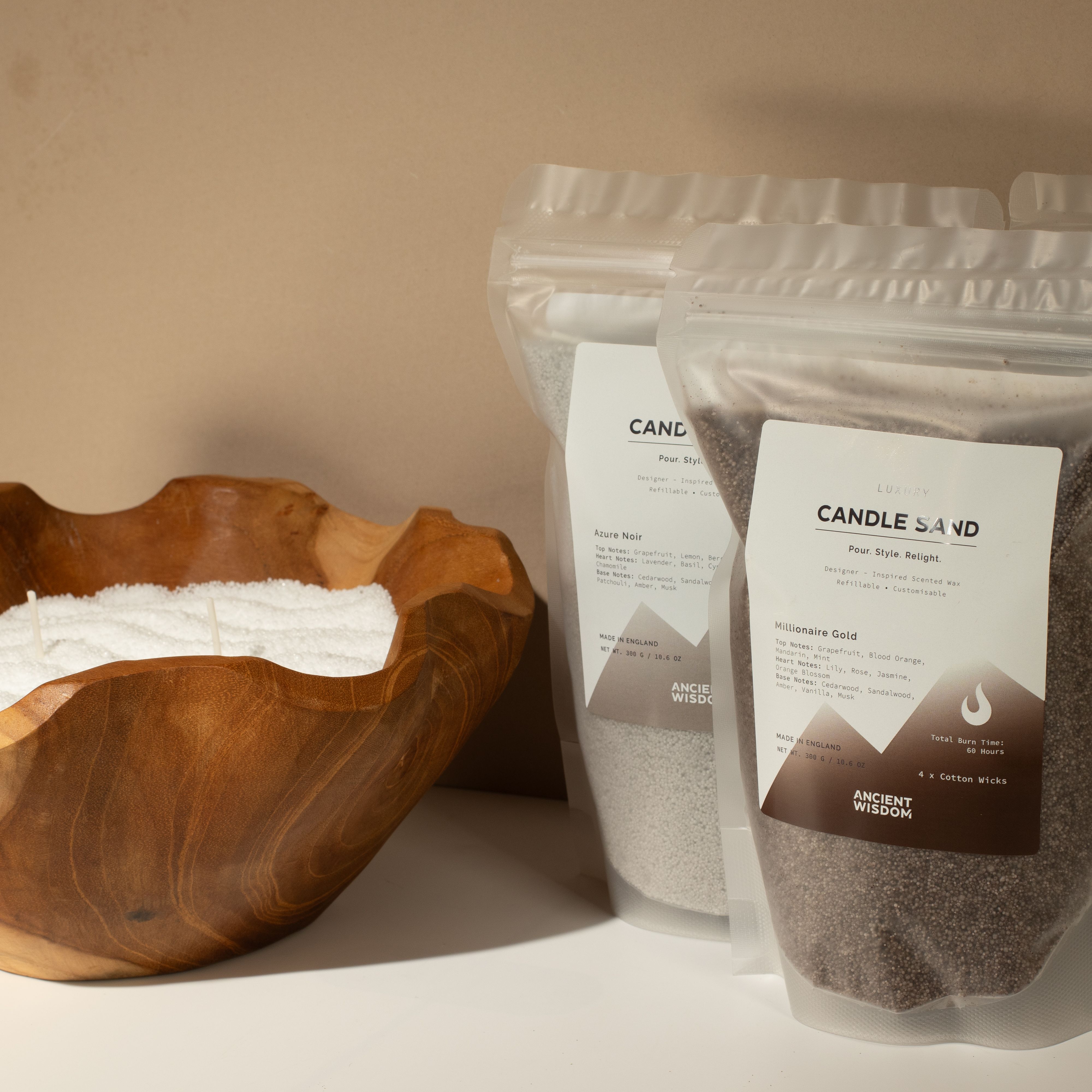 Fragranced Candle Sand - Latte Beige - Pure Serenity - 300g
