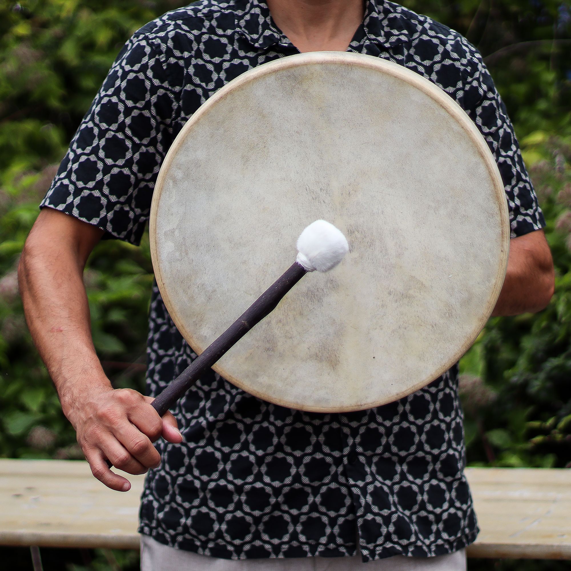 Spirit of the Wolf - Sharman Drum & Stick- Tunable - 40cm