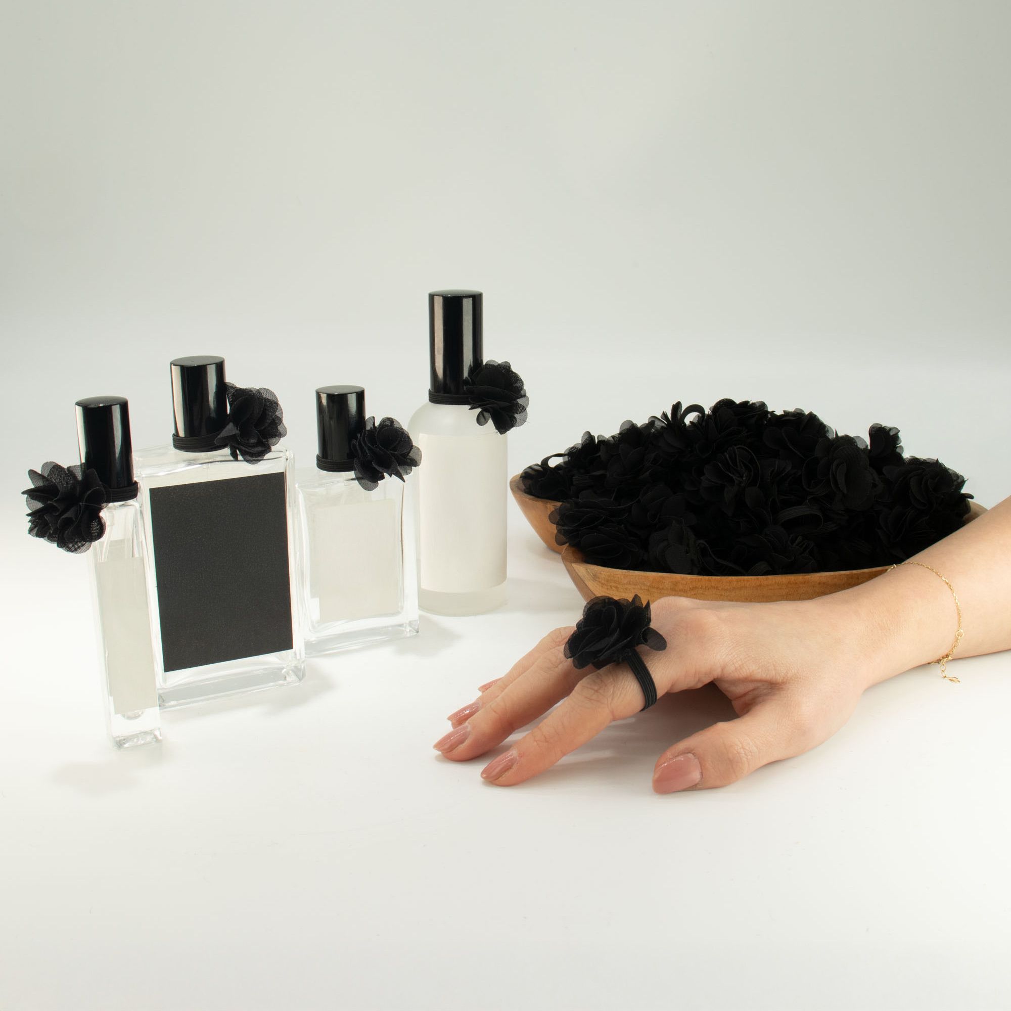 Fragrance Chiffon Diffuser Rings - Black