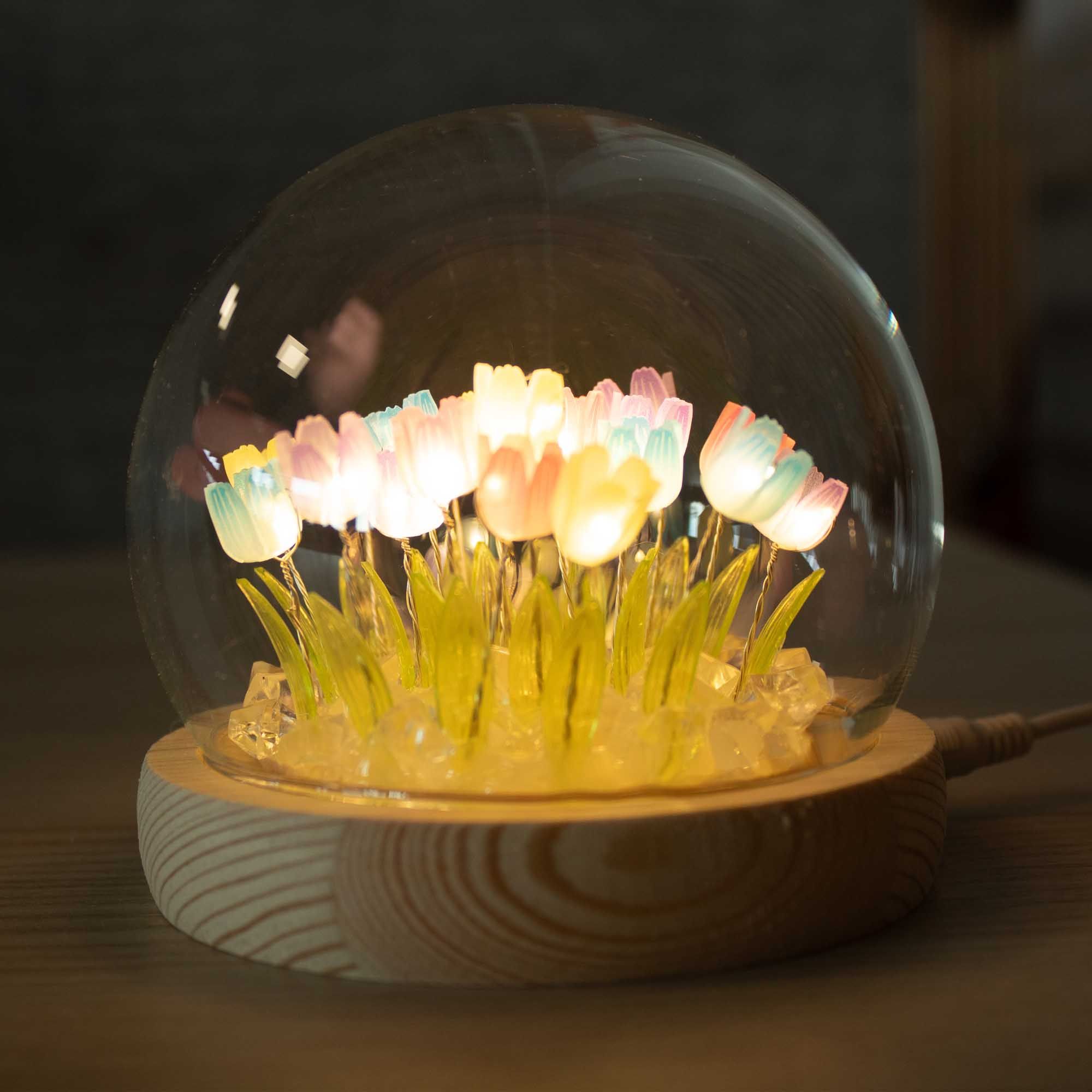 Floral Glow Garden Dome - 3 Sea Urchins - LED USB