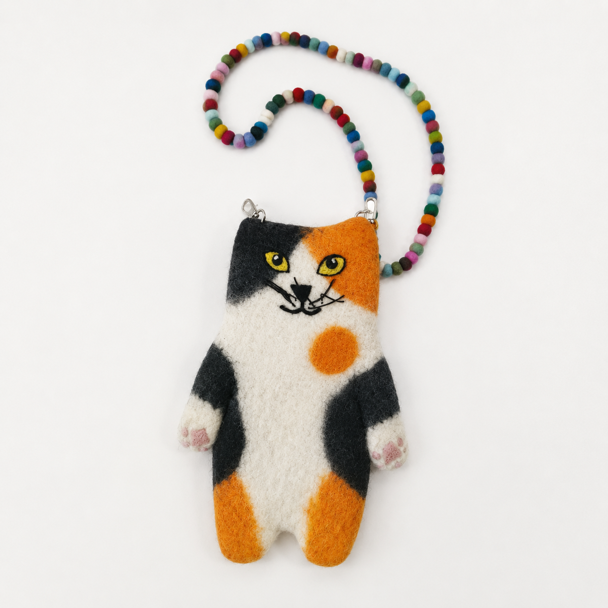 Whitney the Flat Cat Felted Bag