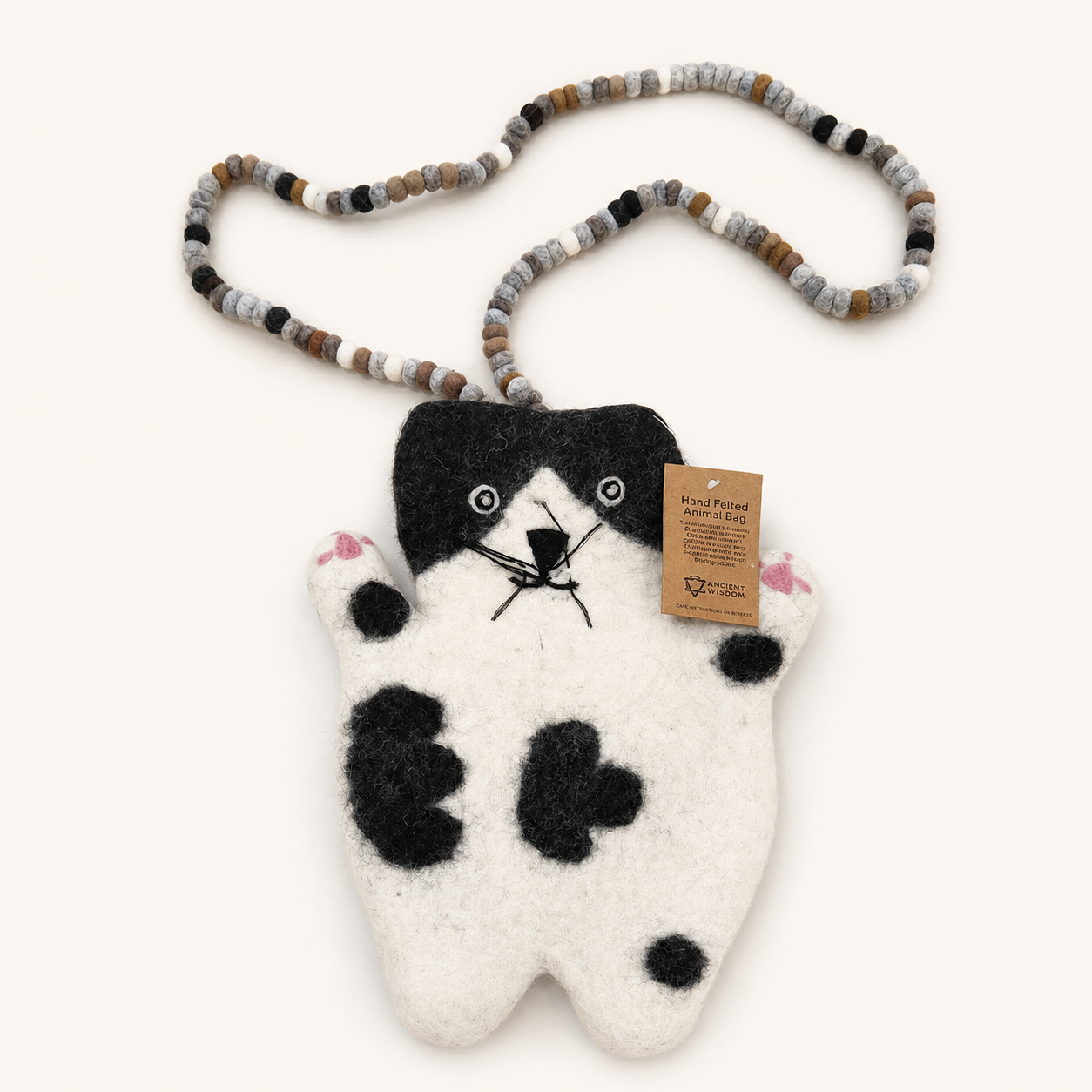 Stacy the Flat Cat Felted Bag
