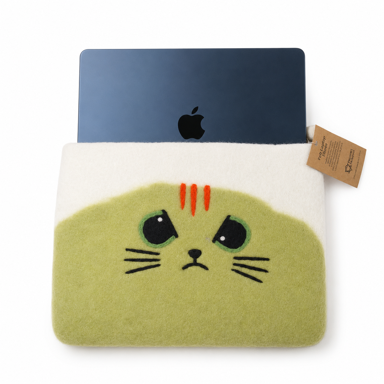Felt Laptop Pouch (up to 14")  - Grumpy Cat