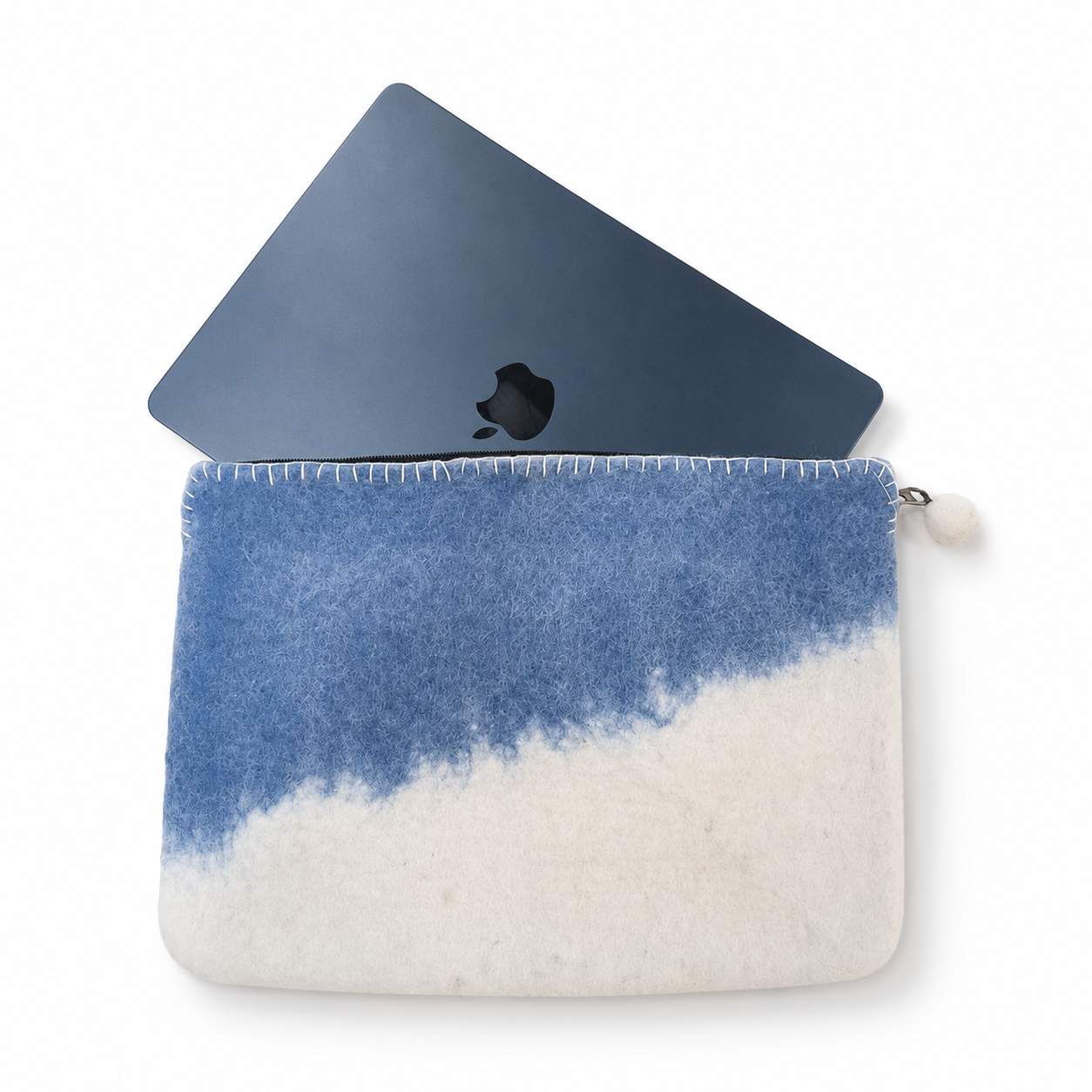 Felt Laptop Pouch (up to 14")  - Blue Horizon