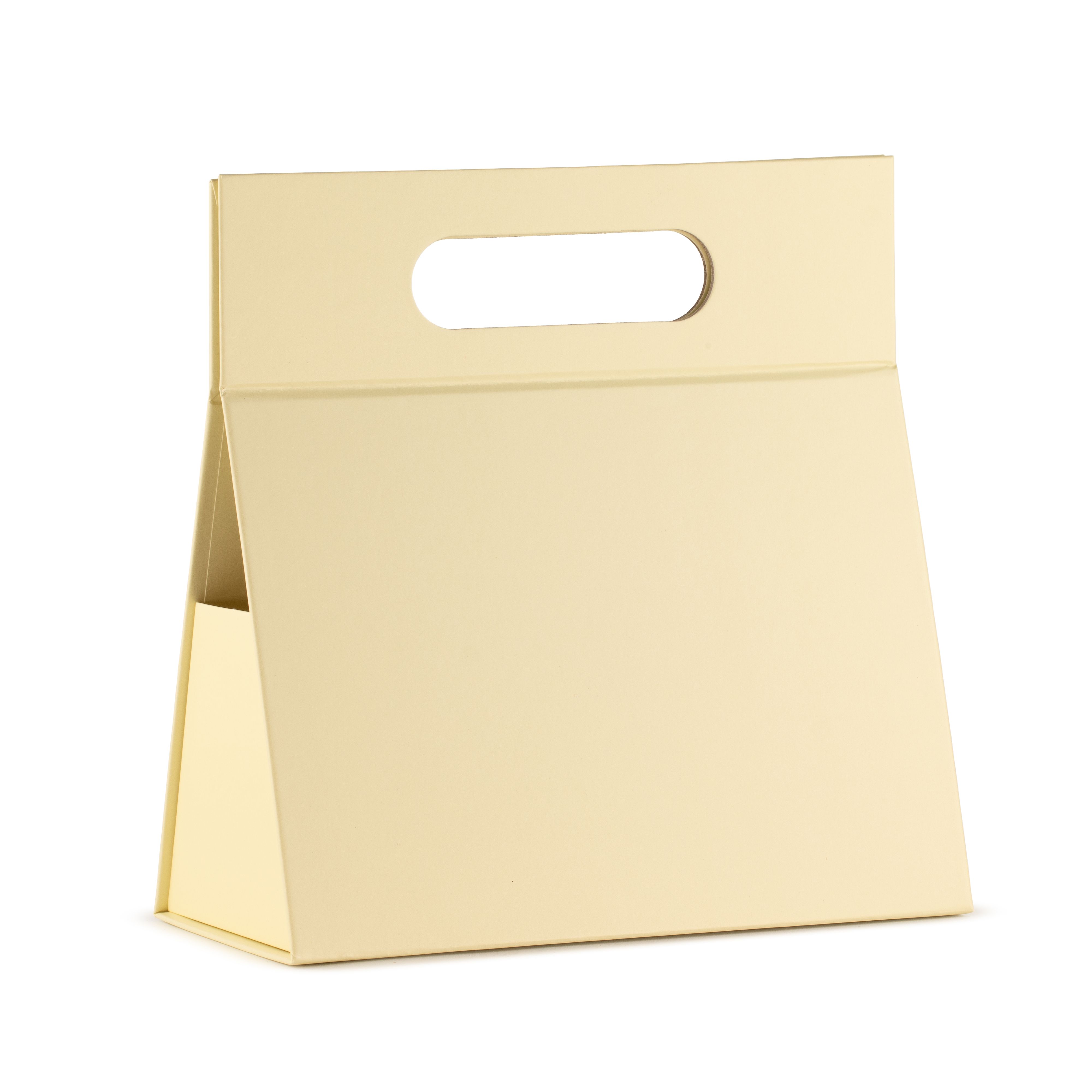 Flat Pack Gift Box - Hand Box  (20x10x20cm) - Ivory