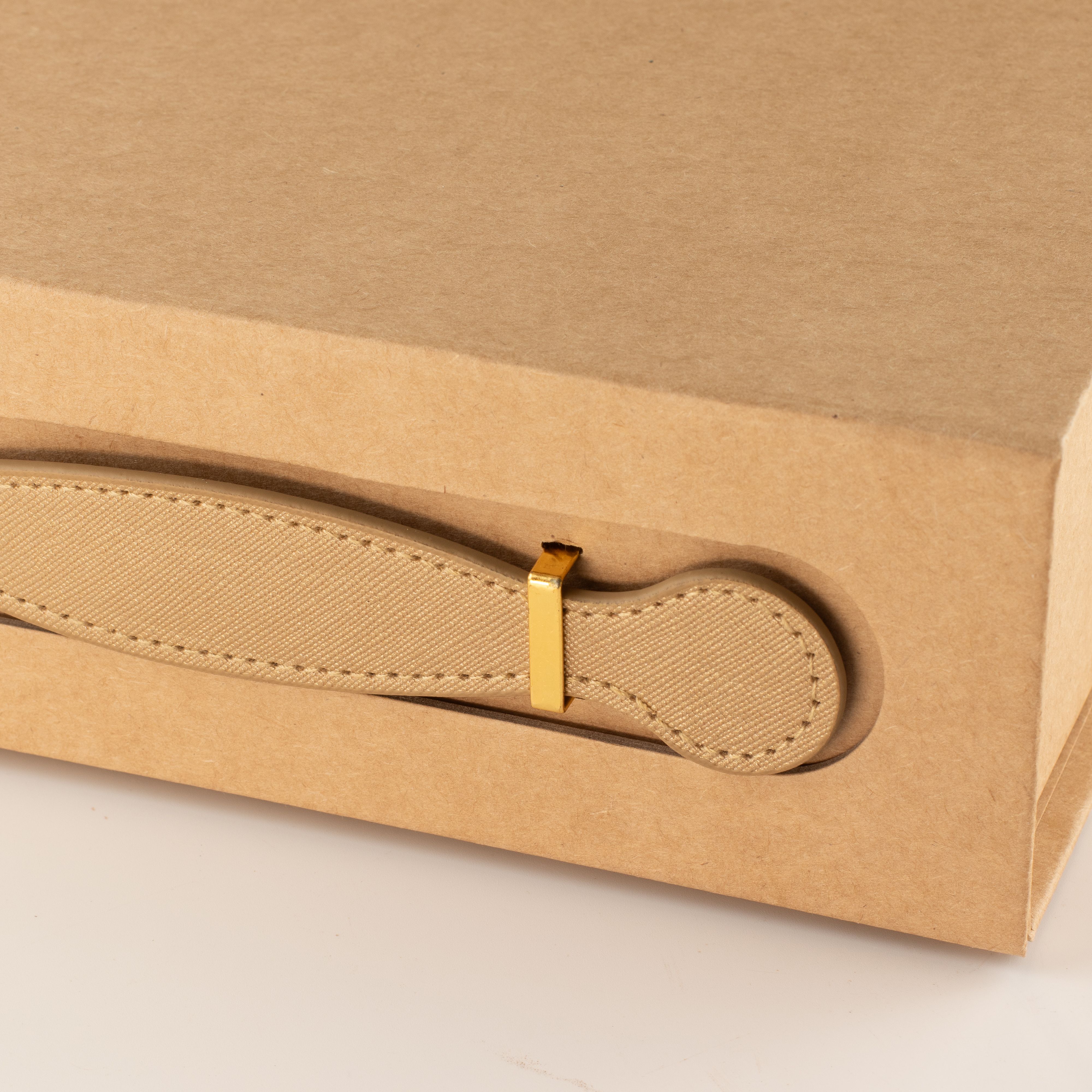 Flat Pack Gift Box - Med Hamper  (24x18.2x8cm) - Brown Craft