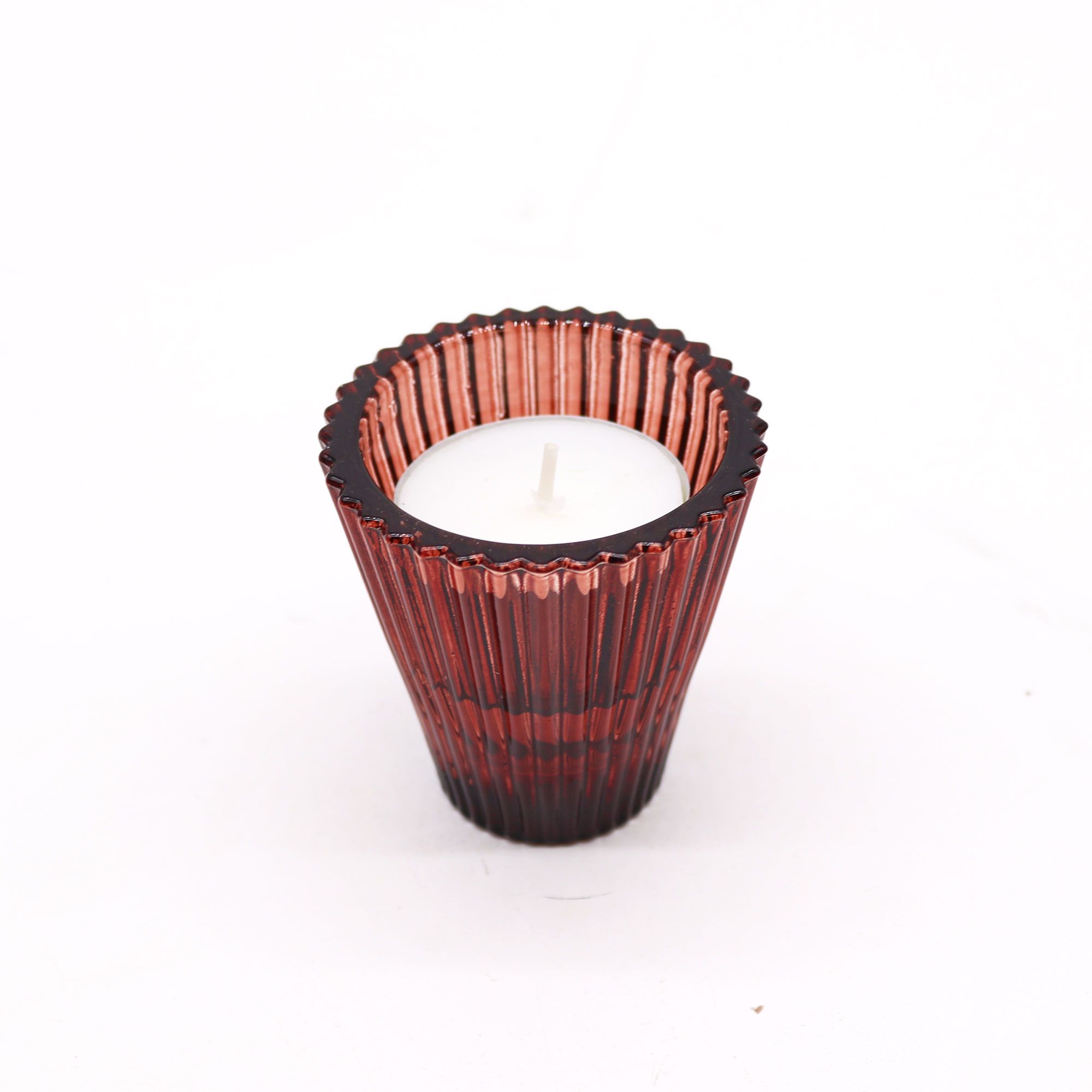Flip Dinner Candle / Tealight Holder - Vampire Red