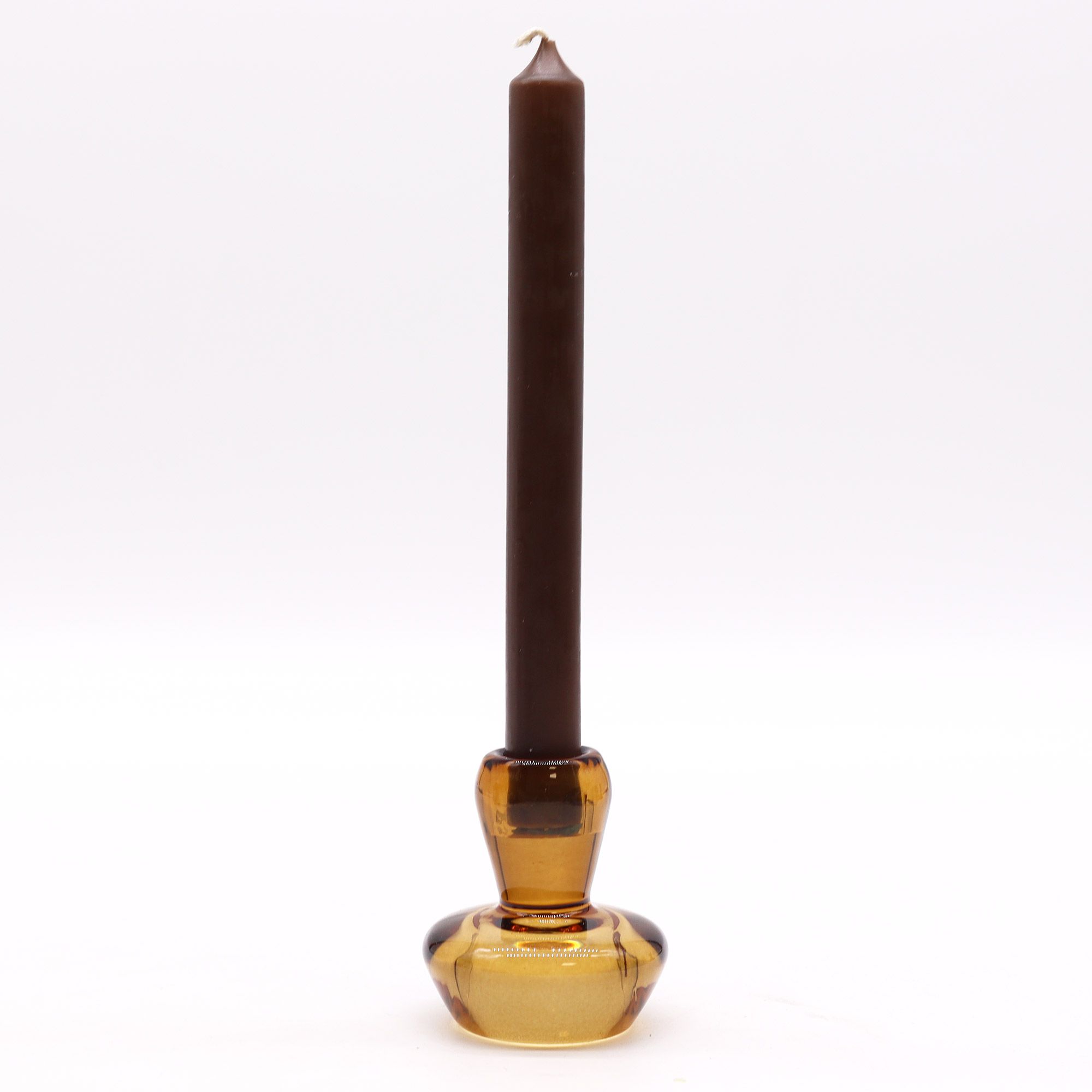 Mushroom Flip Dinner Candle / Tealight Holder - Antique Amber