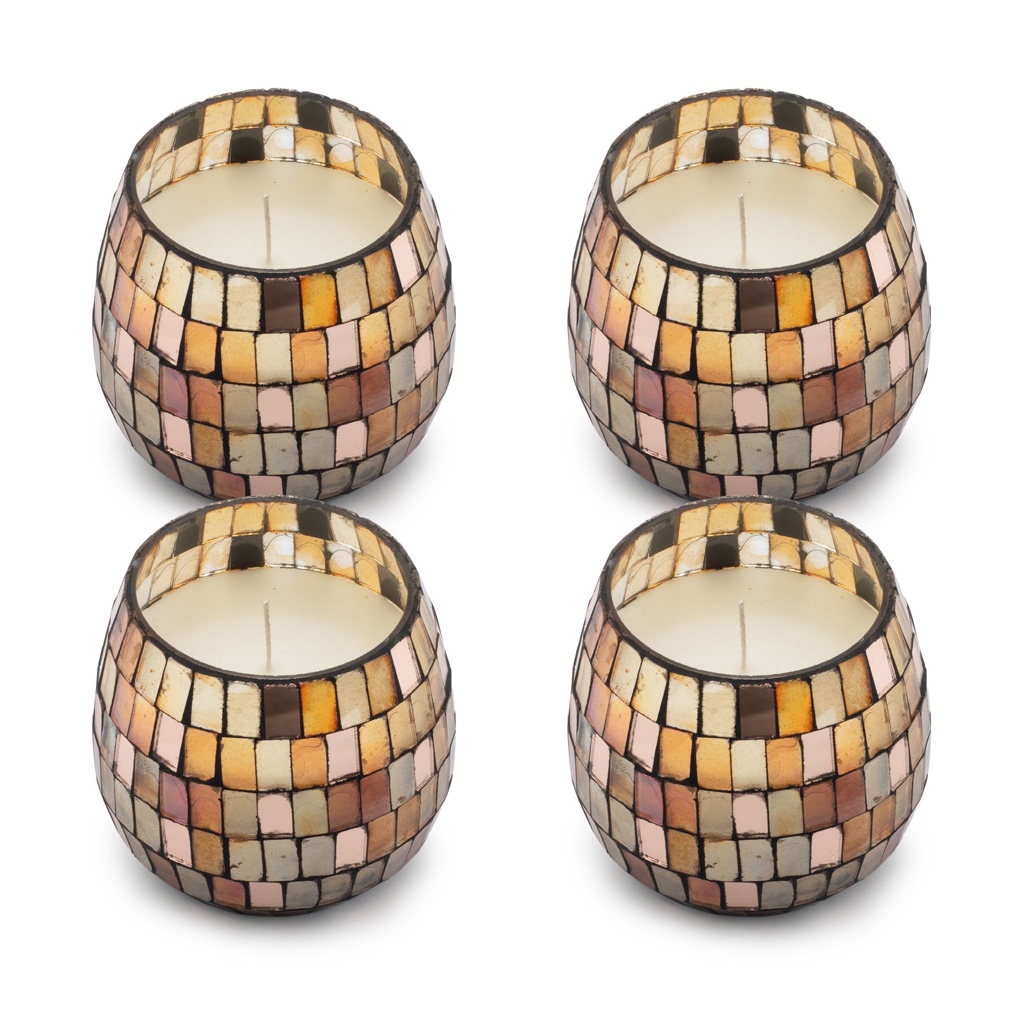 Small Glass Jar Candles - Amber Mosaic