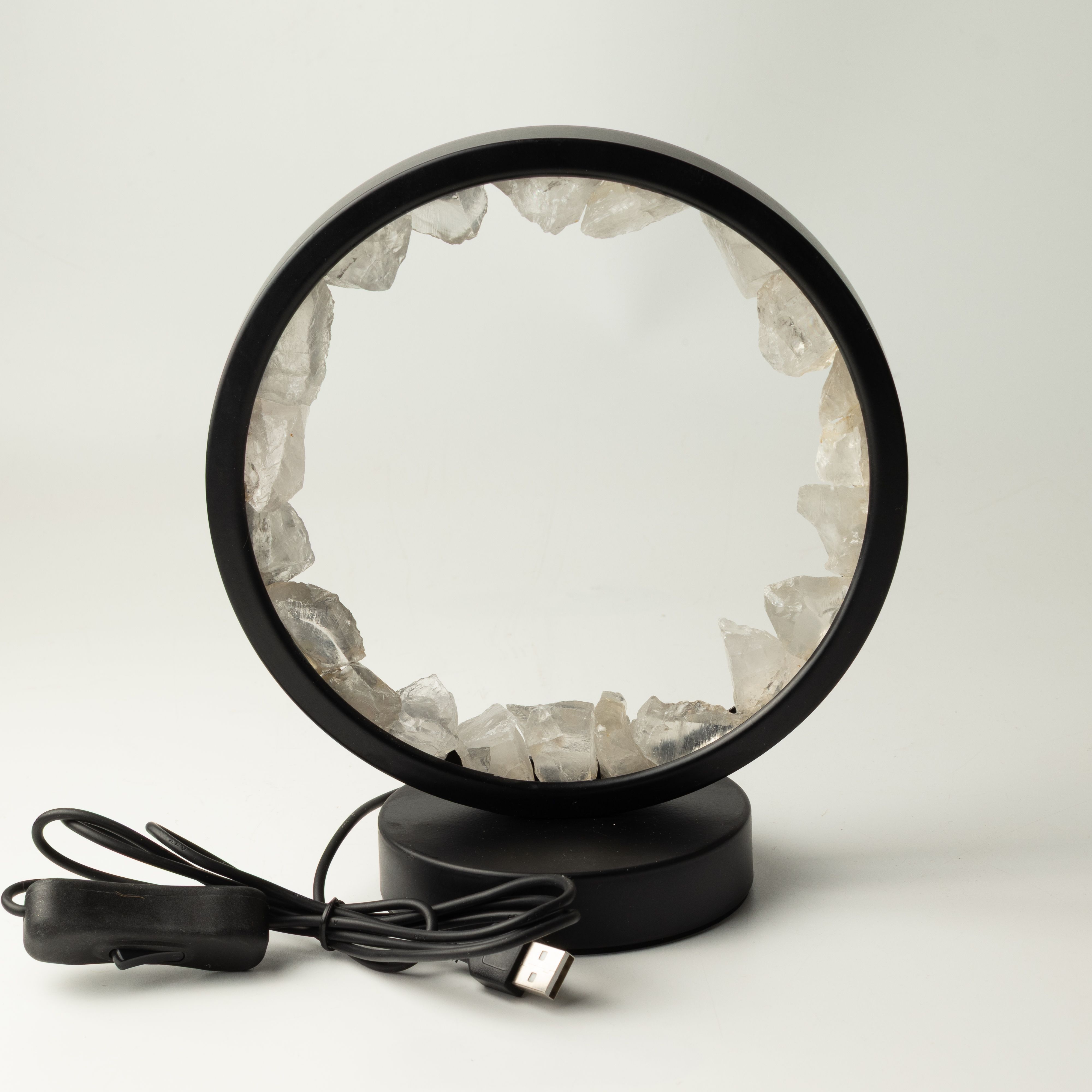 Gemstone Halo Lamp - Zen Mind - Clear Quartz
