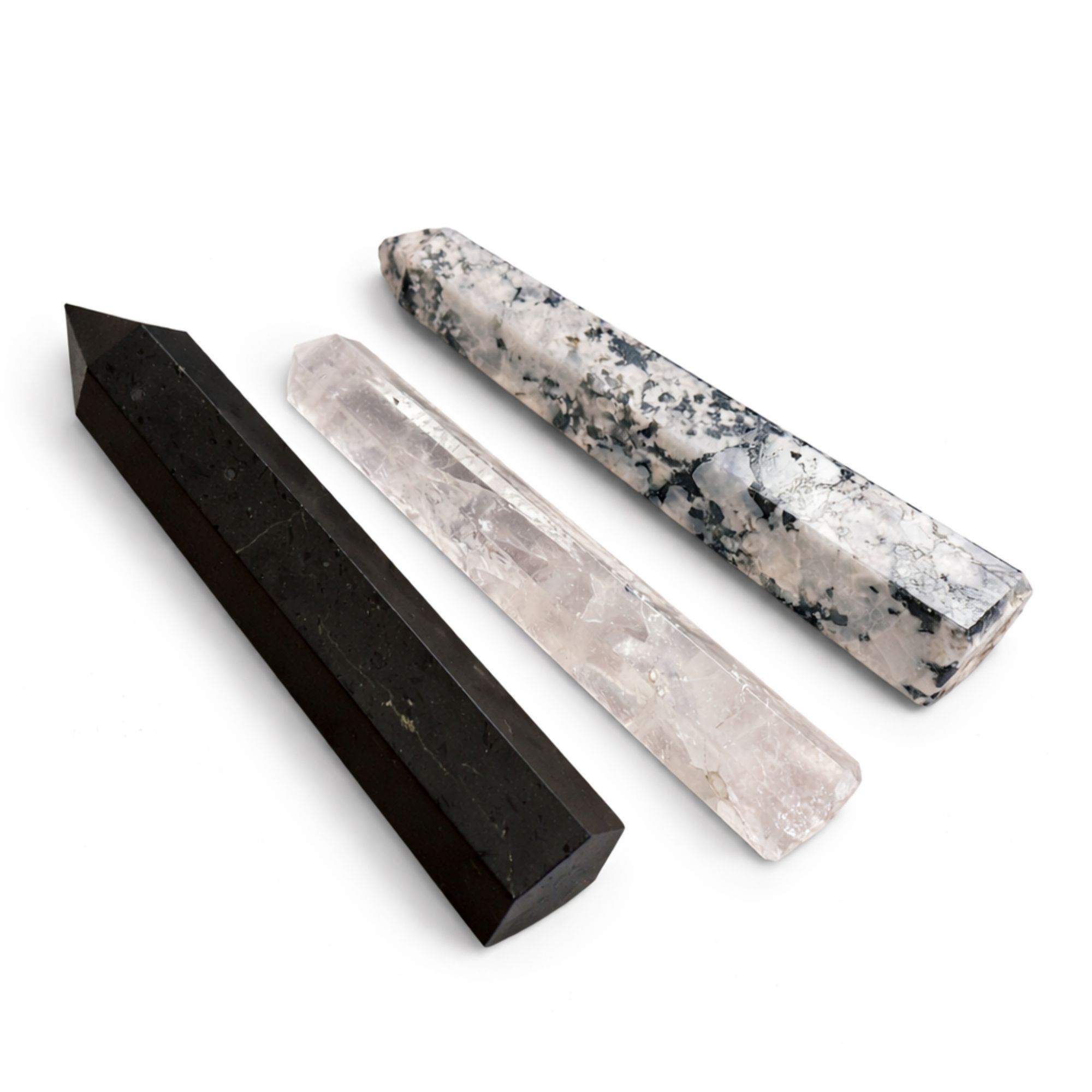 Gemstone Six Face Obelisk Point approx 17cm - Black Tourmaline