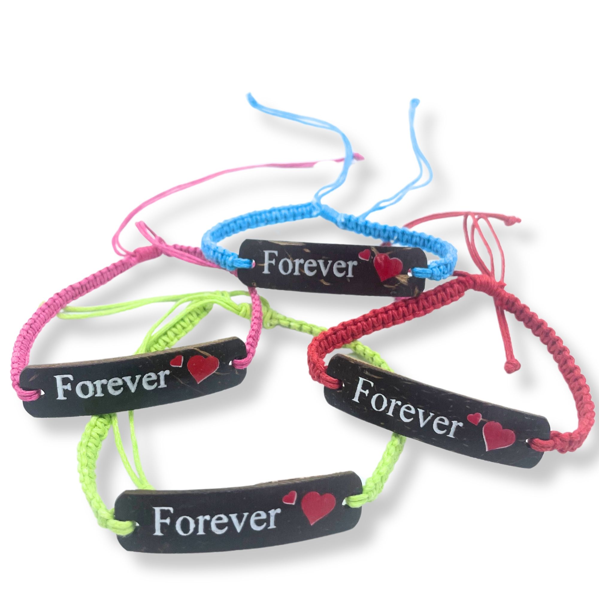 Handmade Friendship Bracelets - Friends Coconut Print (asst)