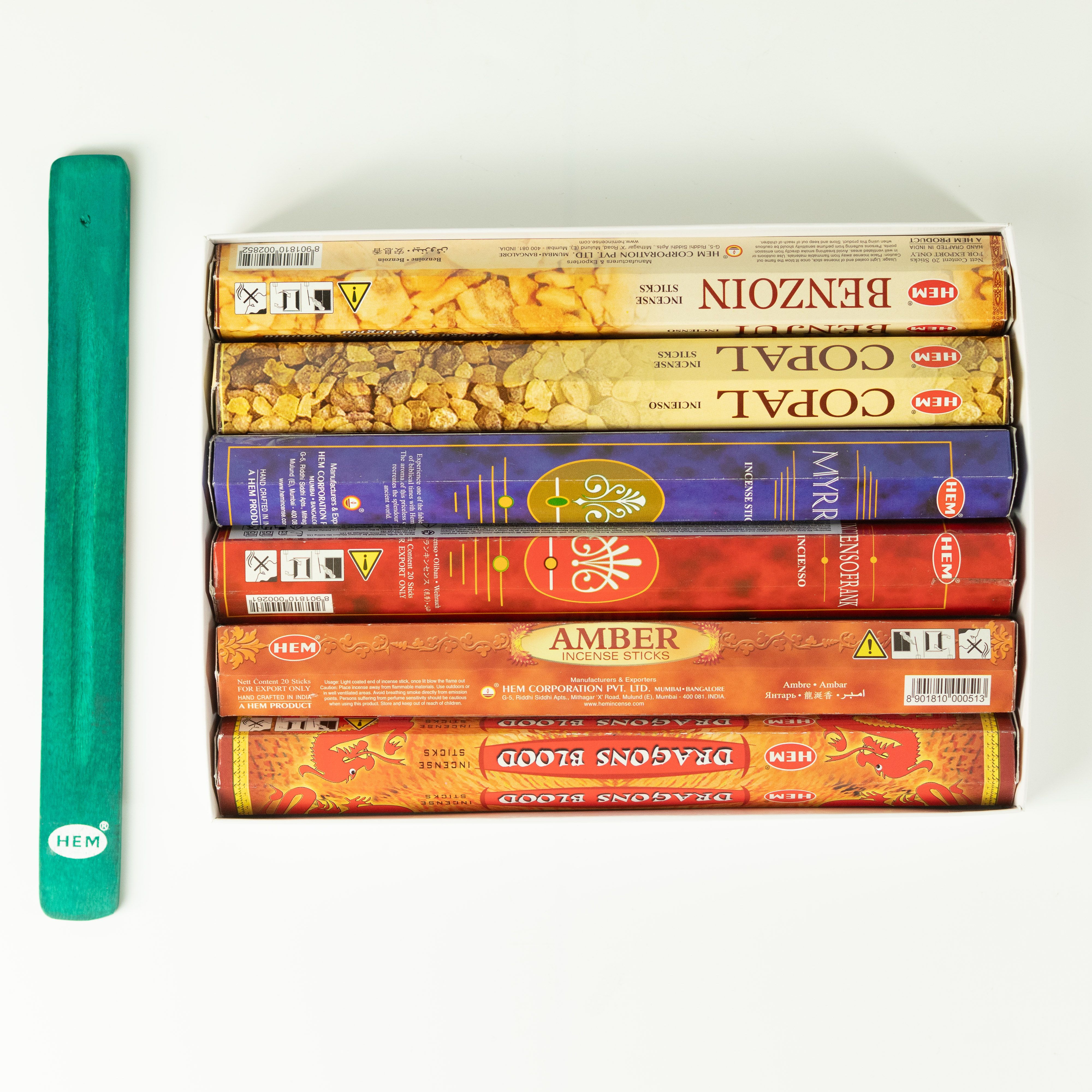 HEM Hexagonal Incense - Resin Collection & Ashcatcher (asst pack 6)