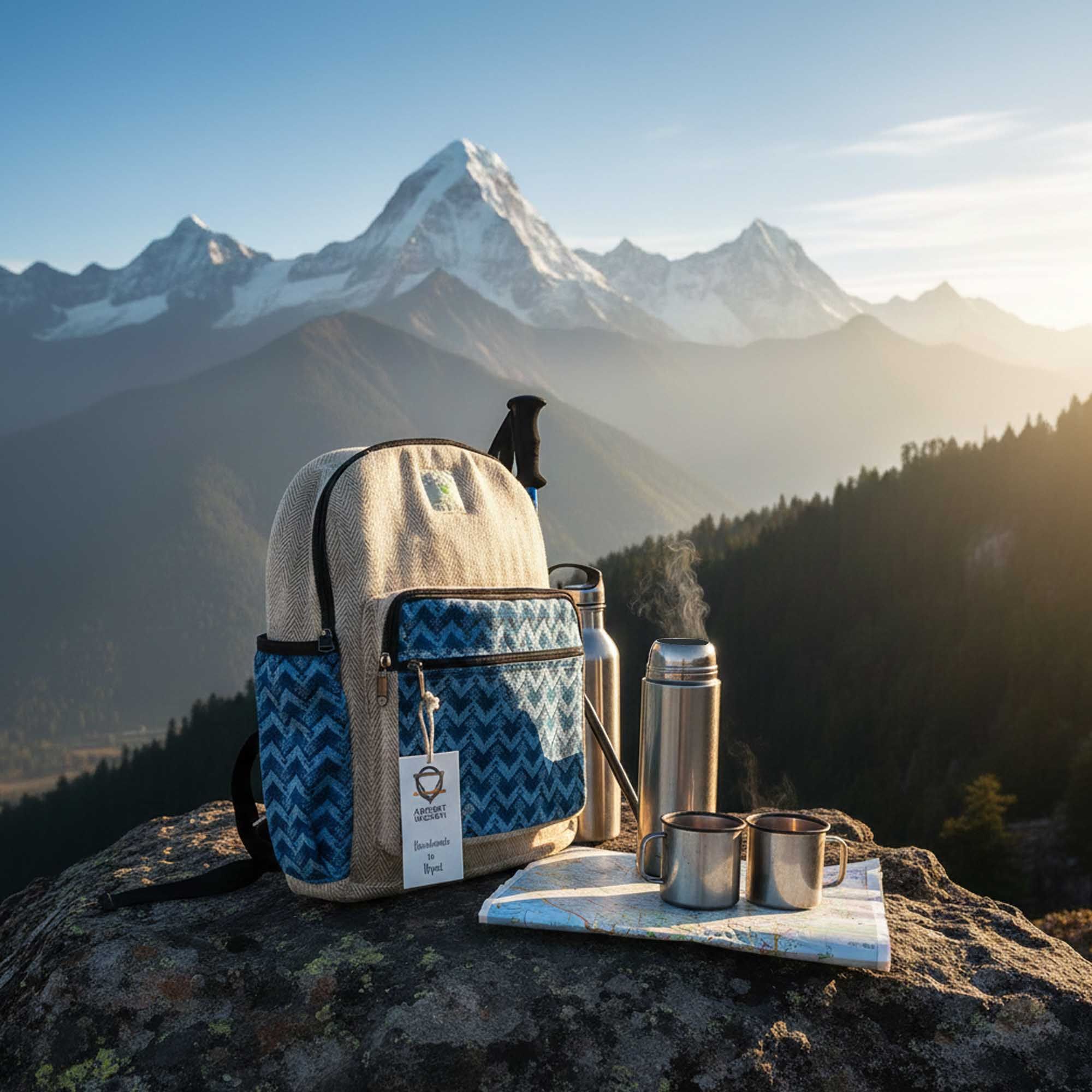 Standard Kathmandu Backpack - Dhaka Design (34x27x10cm)