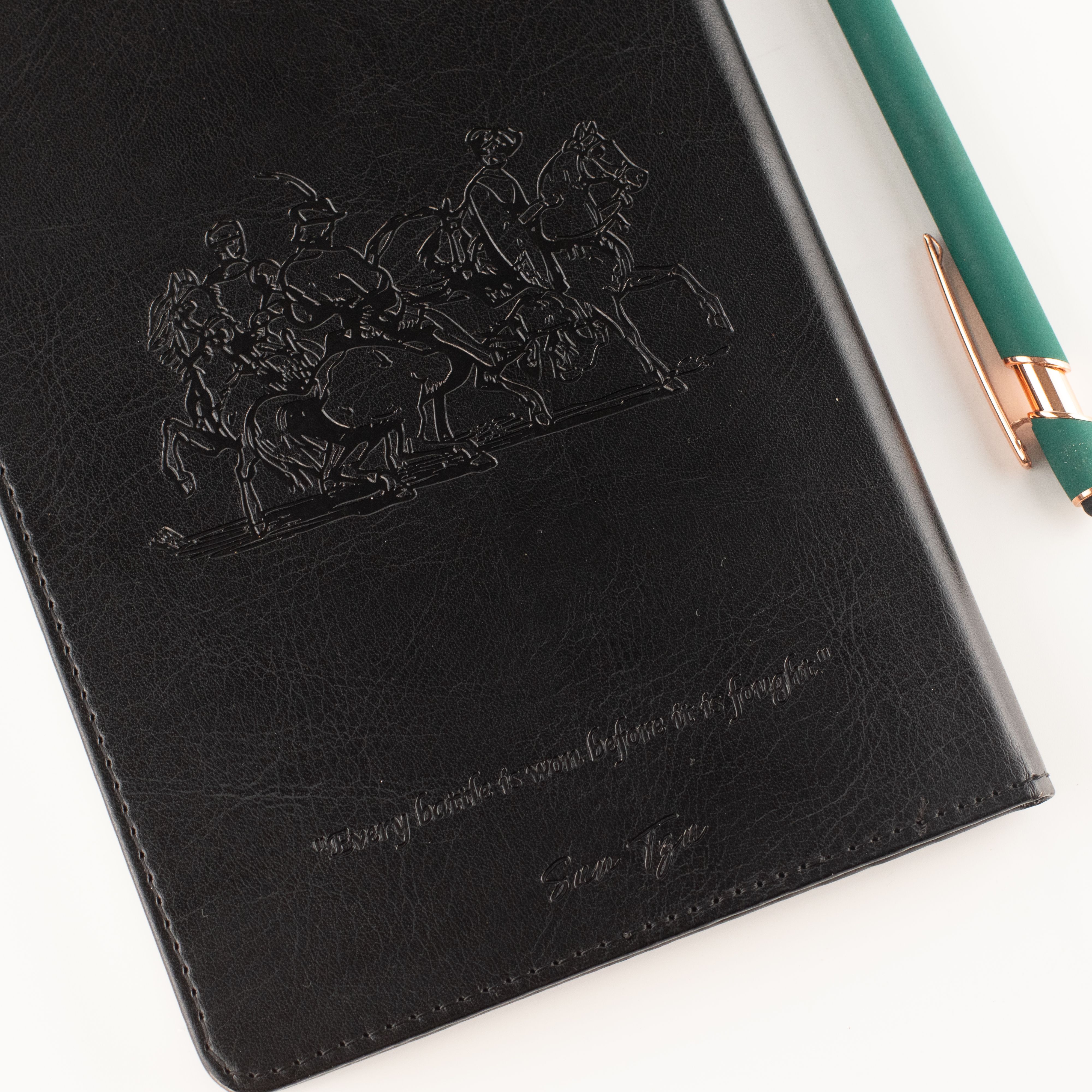 A5 Intention Note Book - LCD Wipe Screen - Black Leather Effect - 80 Leafs