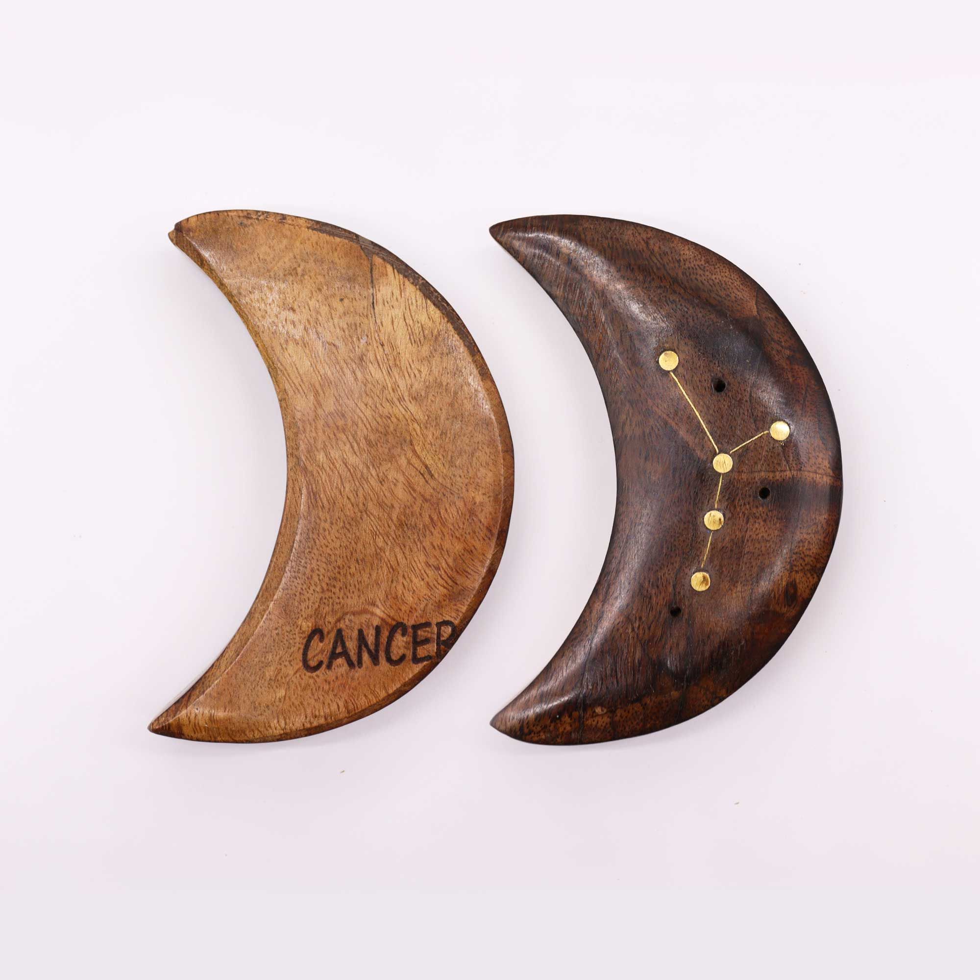 Engraved and Brass Zodiac Sign Incense Burner - Moon