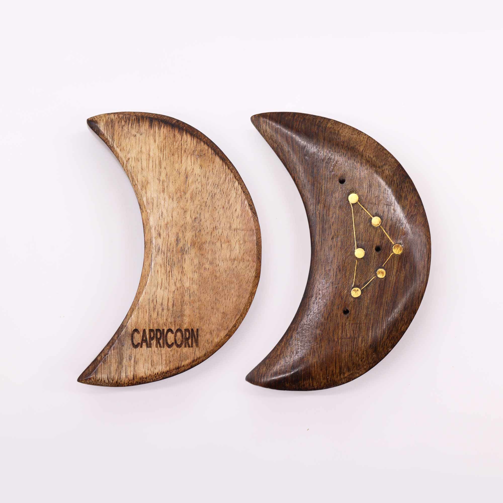 Engraved and Brass Zodiac Sign Incense Burner - Moon