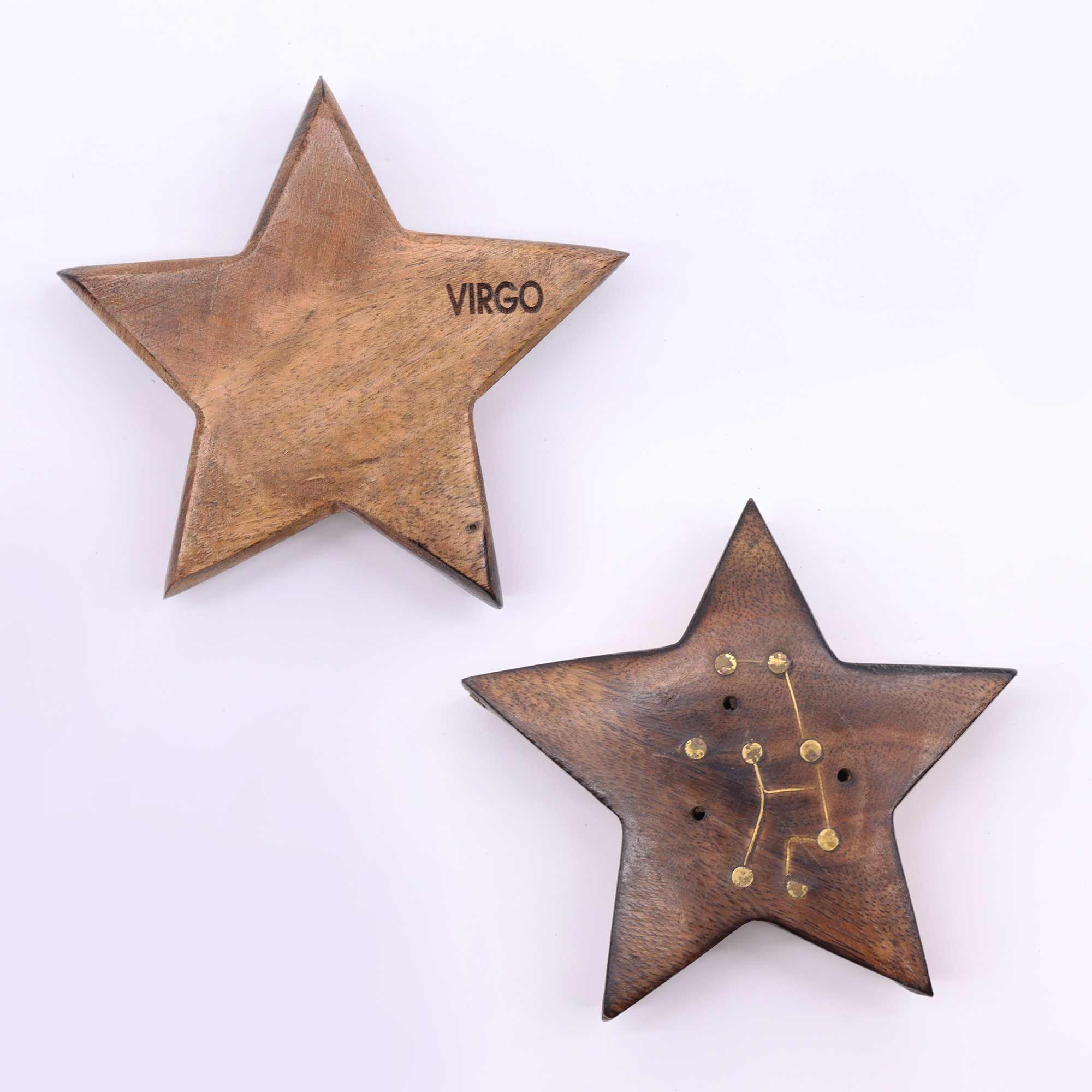 Engraved and Brass Zodiac Sign Incense Burner- Star