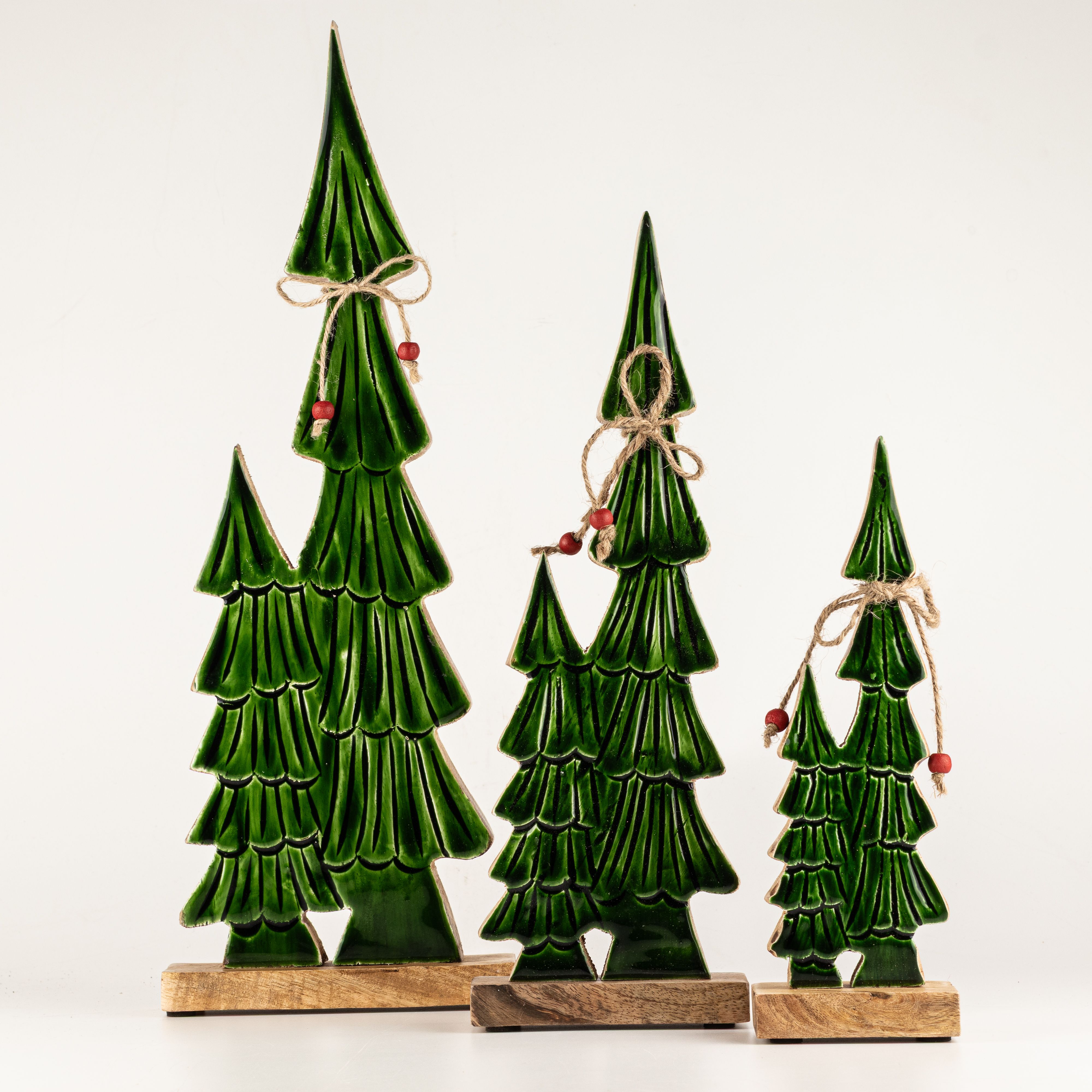 Lost in the Forest - Large  - Twin Enamelled Trees - (45x15x2.5cm)