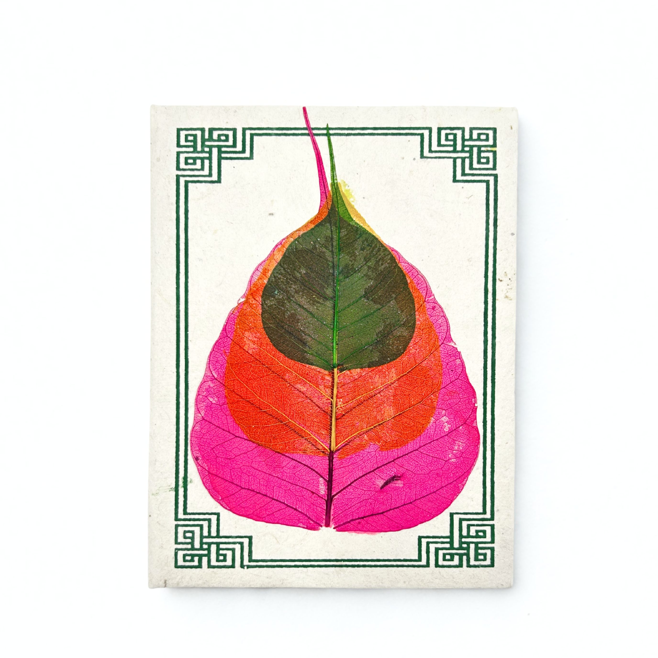 Lokta Bodhi Leaf Notebook – Medium (15x12cm) – 45 Leaves – Assorted