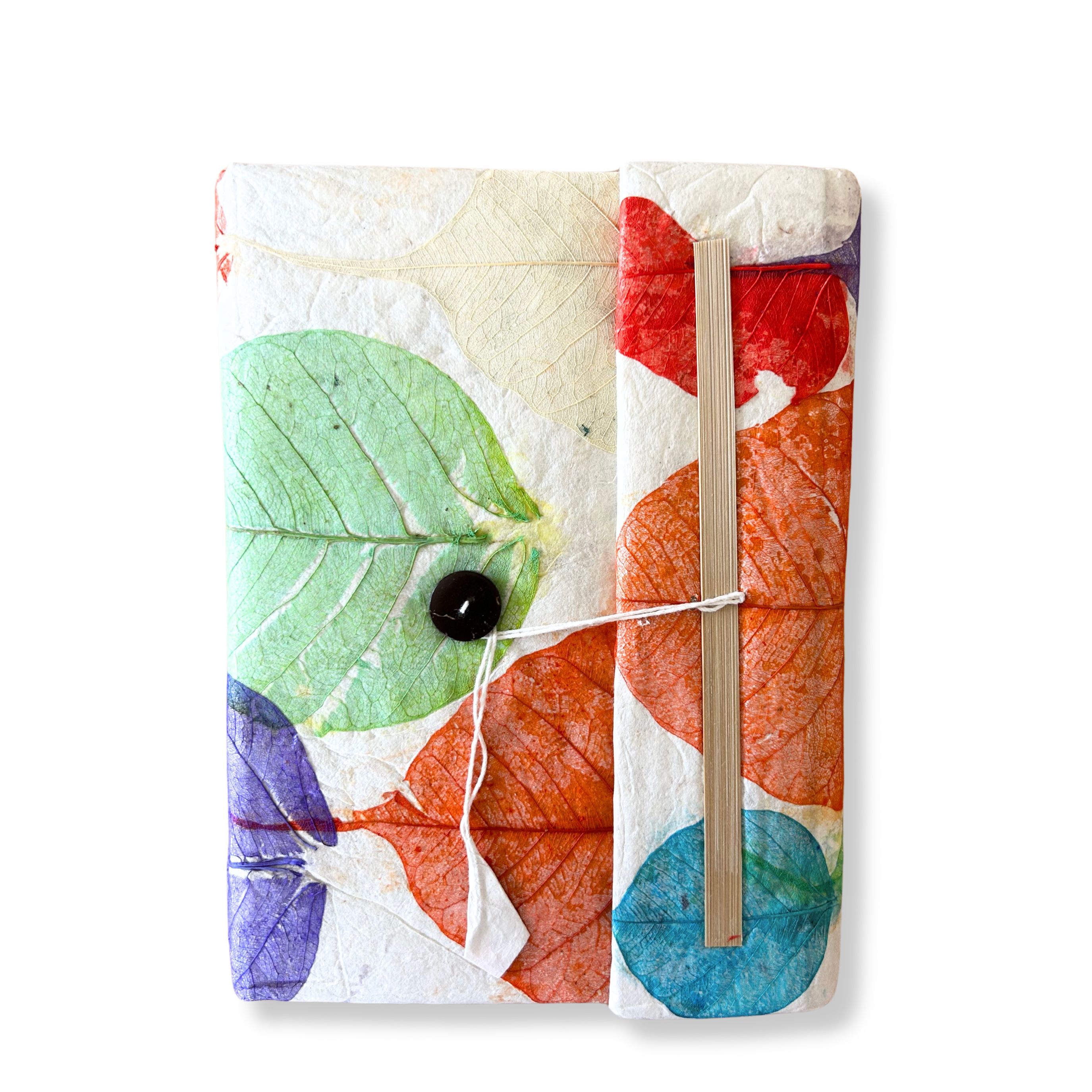 Lokta Colorful Leafs Notebook – Large (21x15cm) – 45 Leaves