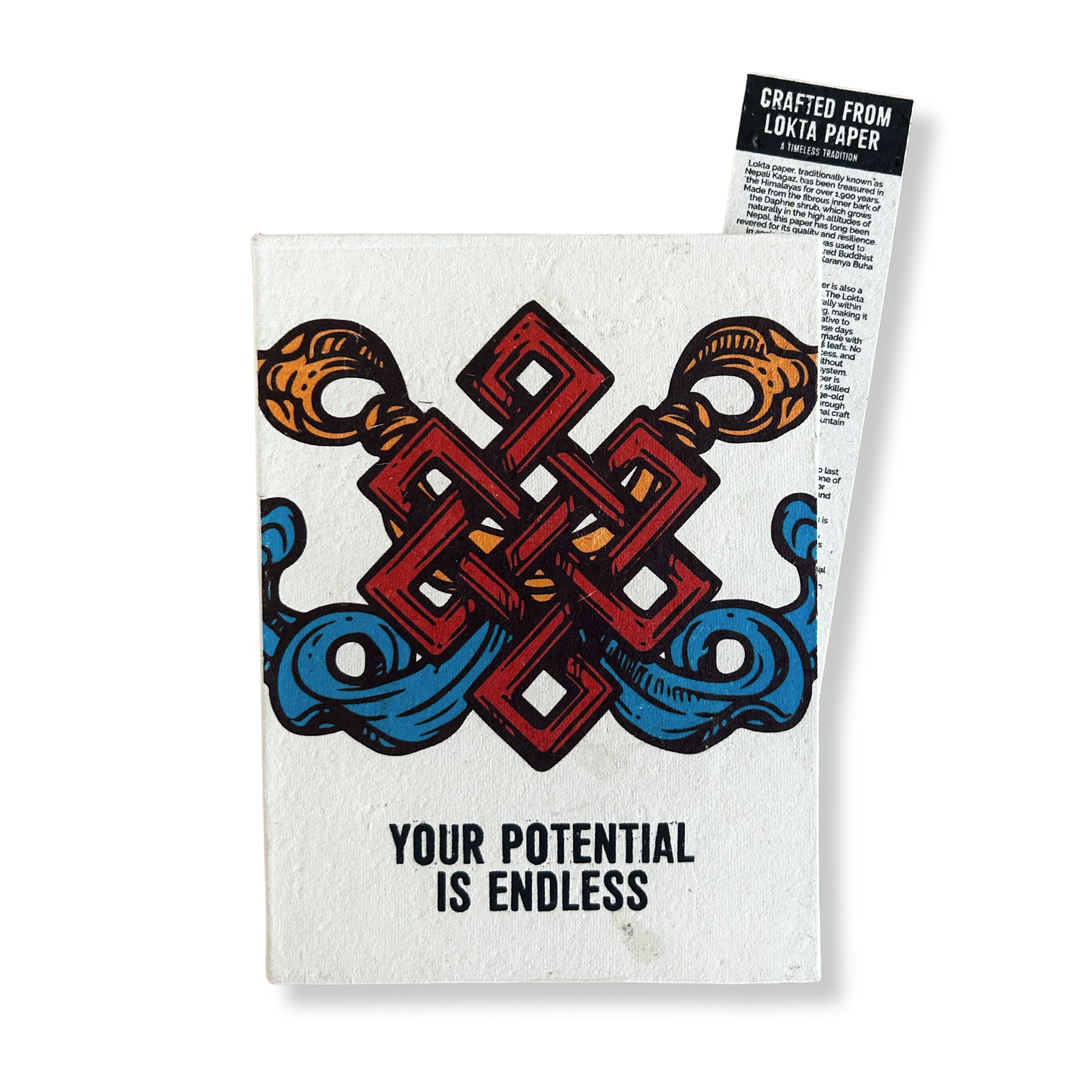 Lokta Inspiration Notebook – Your Potential – Large (21x15cm) – 45 Leaves – Includes Bookmark