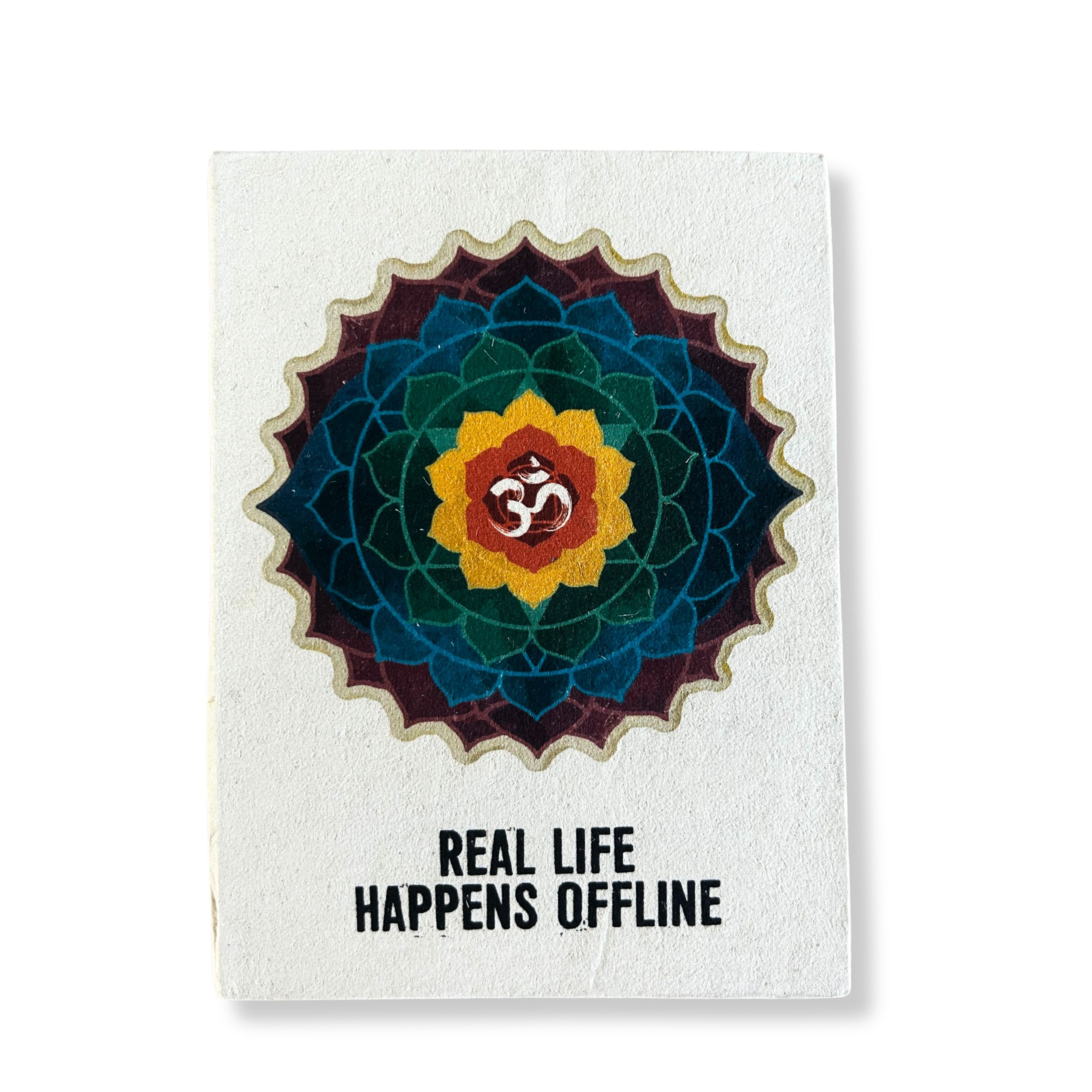 Lokta Inspiration Notebook – Real Life – Large (21x15cm) – 45 Leaves – Includes Bookmark