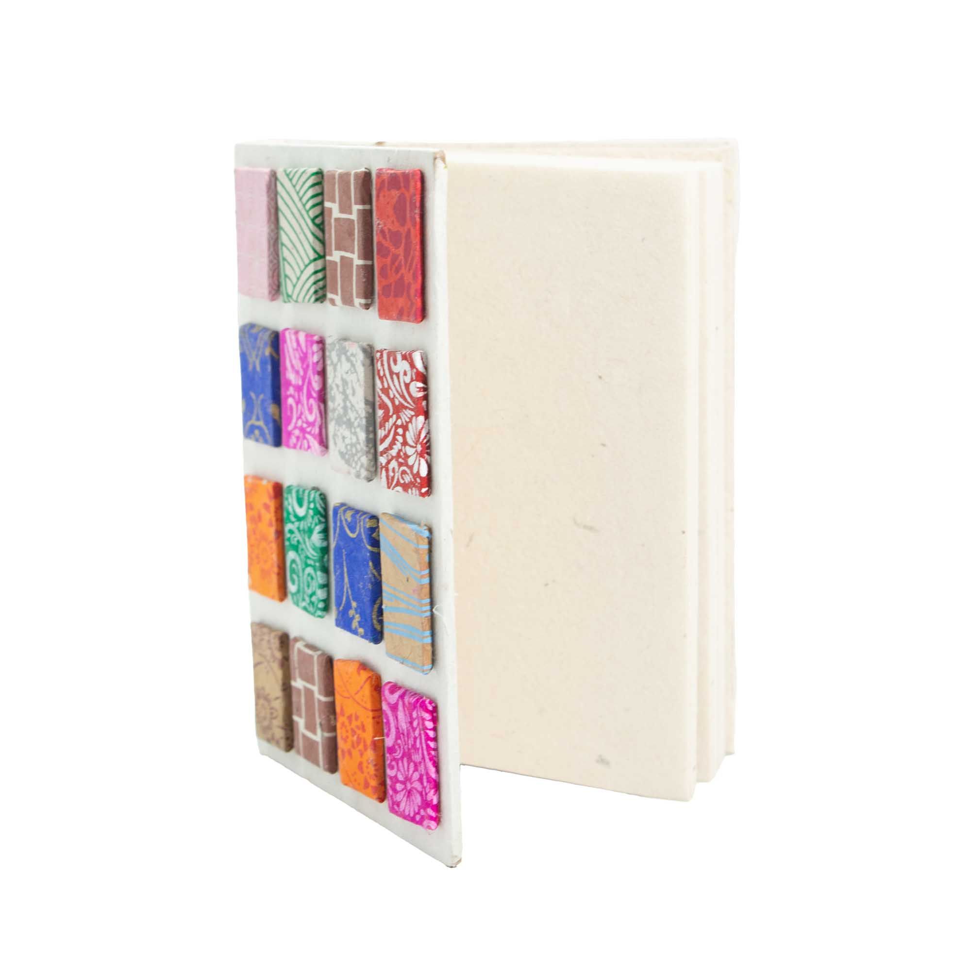 Lokta Mini Tiles Notebook – Medium (15x12cm) – 45 Leaves – Natural