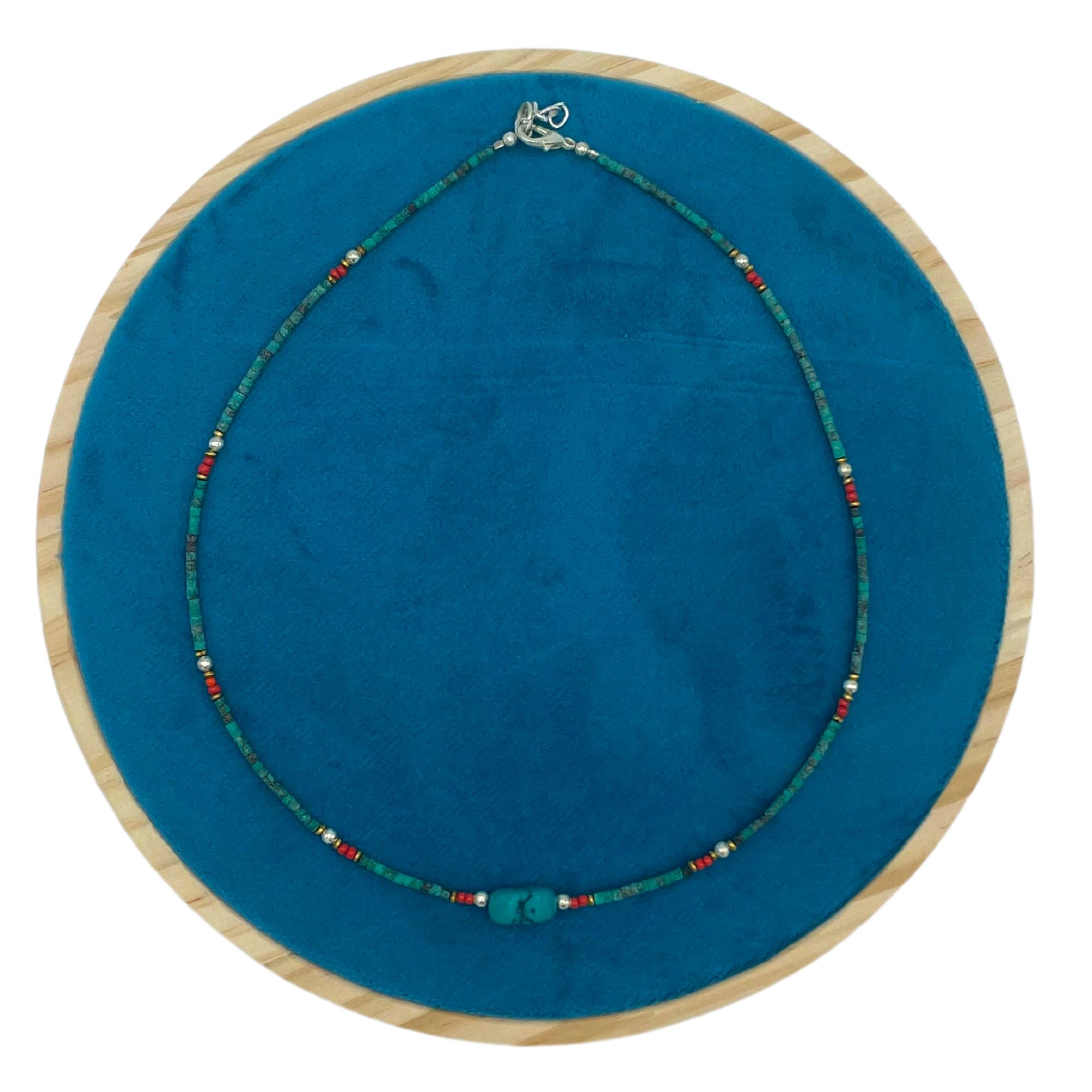 Nepalese Extra Fine Gem Necklace - Turquoise Stone & Beads